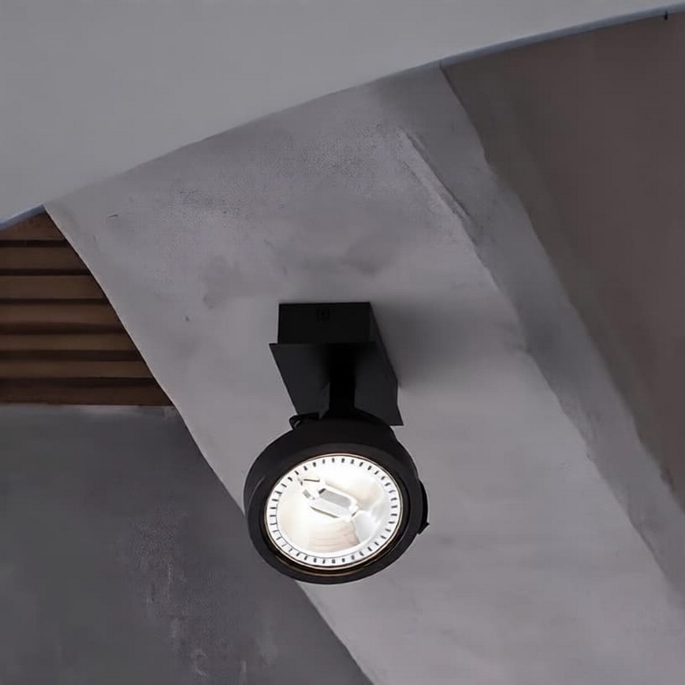 Nova Luce Thomas - spot en saillie - x 14,5 cm - noir