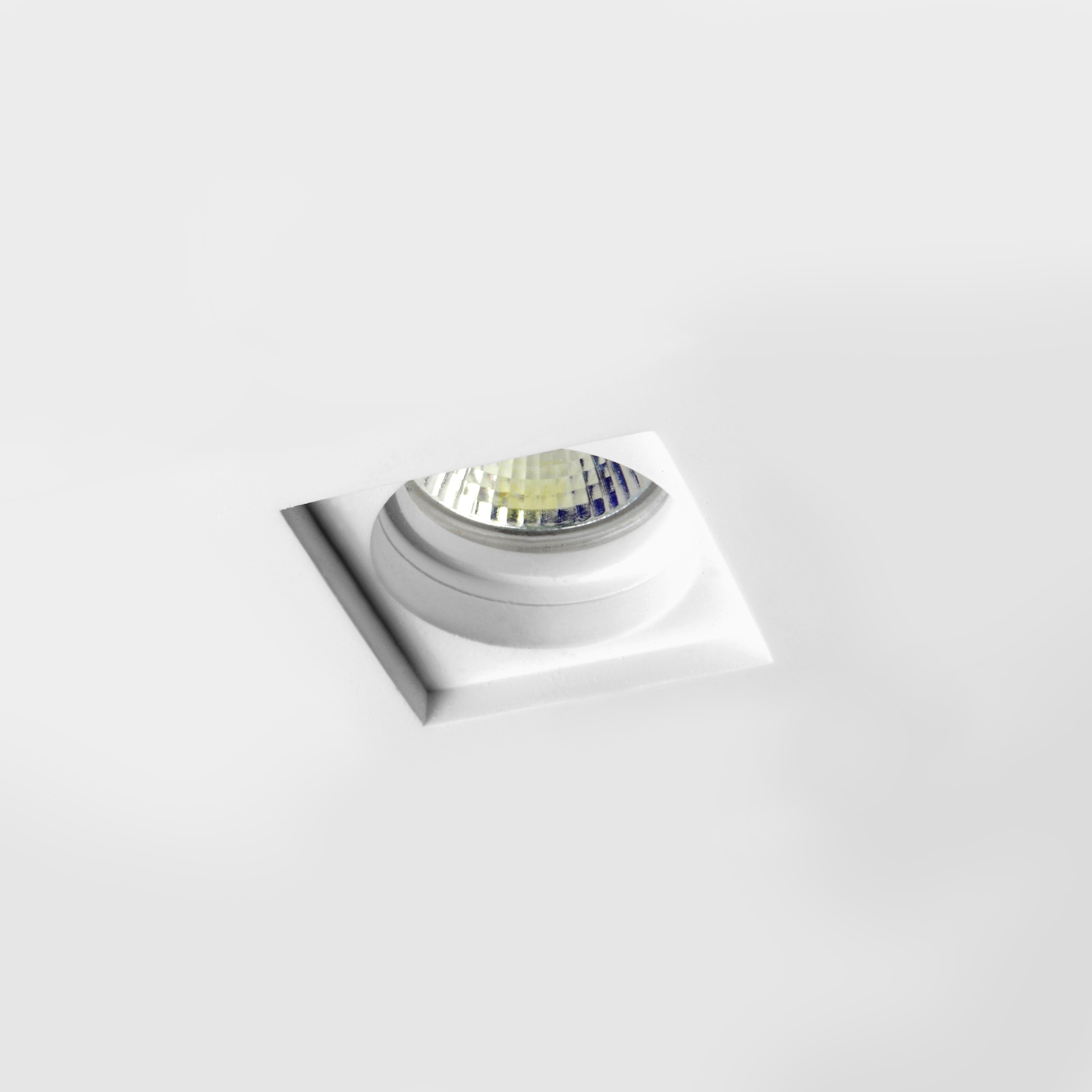 Nova Luce Tobia II - spot encastré - mm, mm format encastré - plâtre blanc