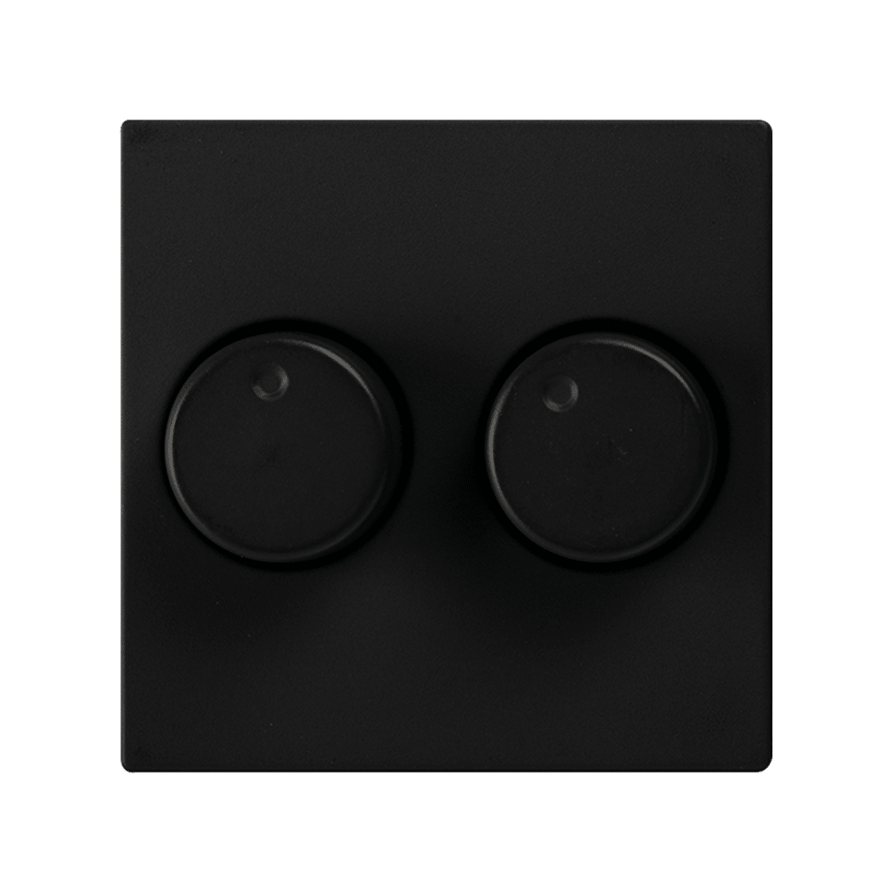 Ion Industries V1/J1 - plaque centrale avec double bouton variateur - noir mat
