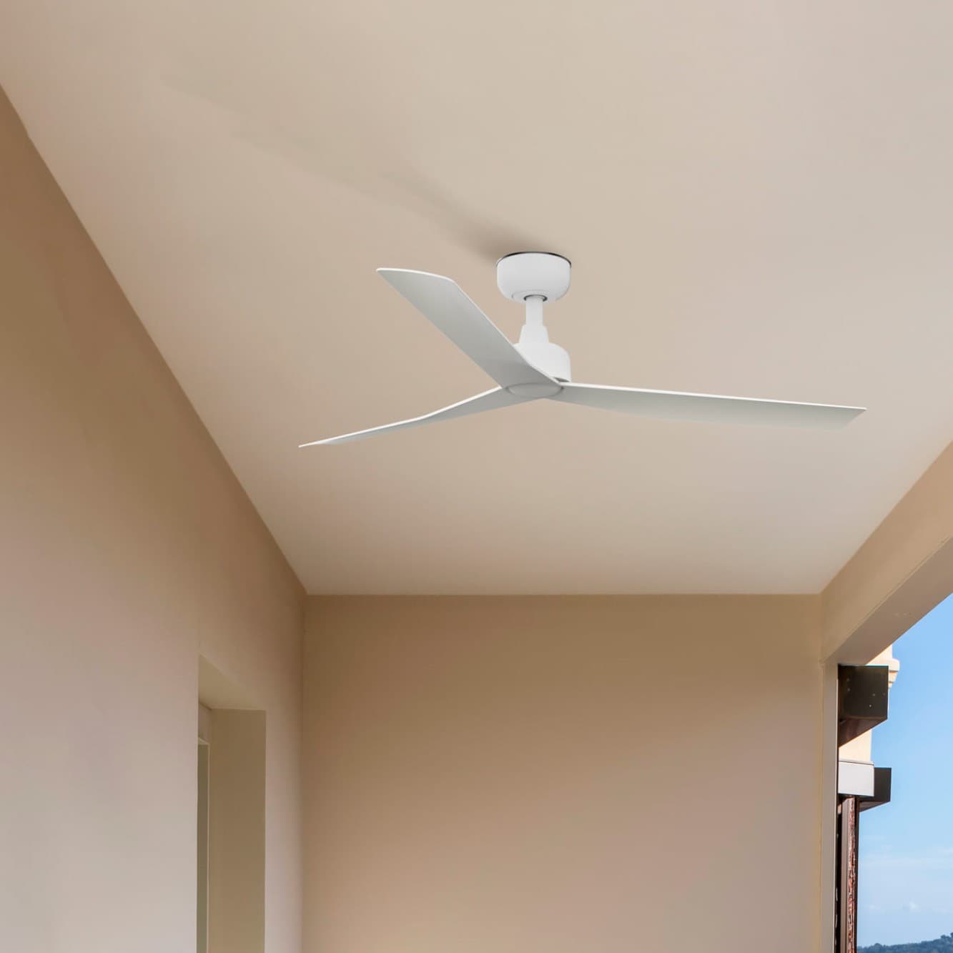 Faro Marine M - ventilateur de plafond pour extérieur - Ø - IP44 - blanc mat