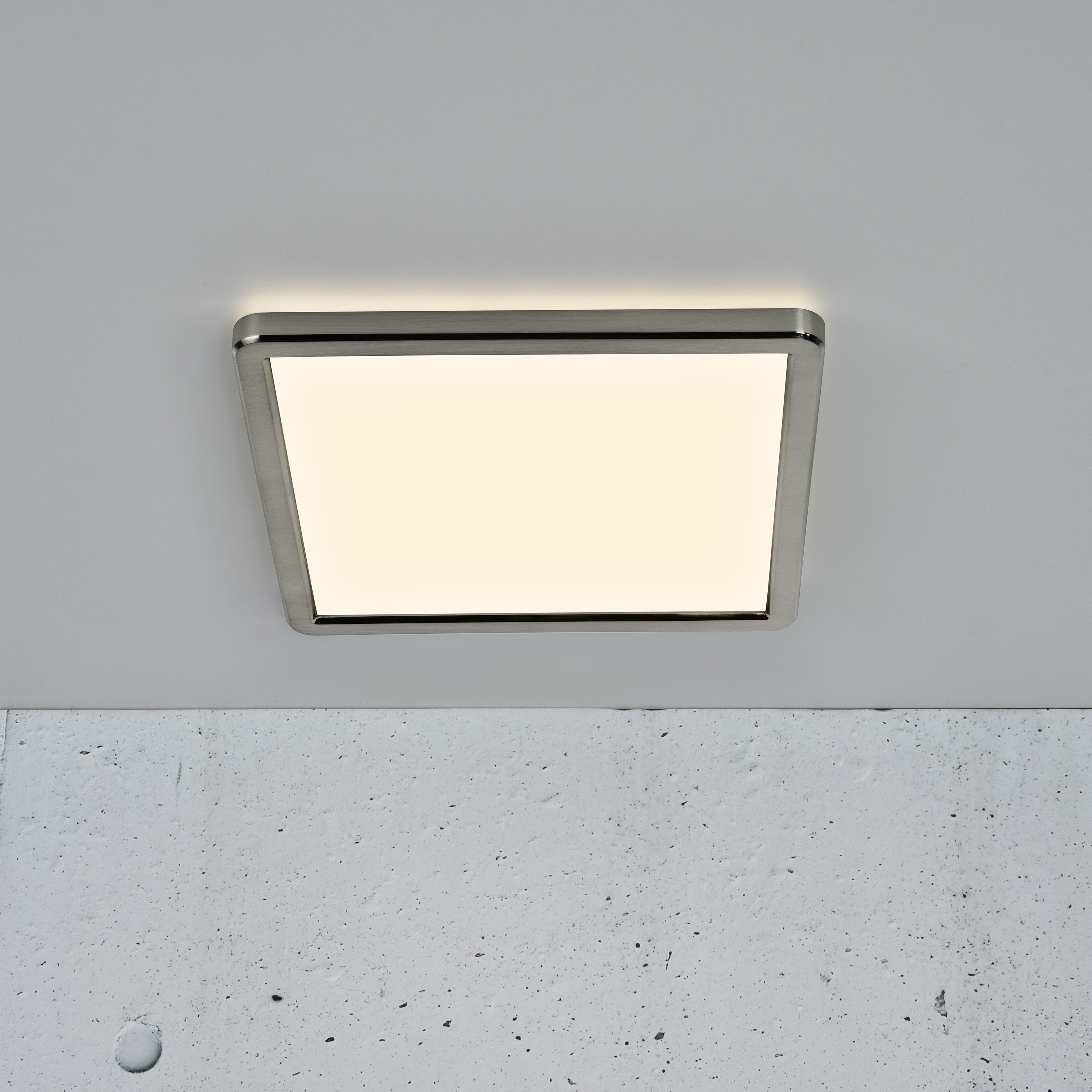 Nordlux Oja - plafonnier - x 2,5 cm - 3 étapes Moodmaker Fonction SceneSelect - 14,5W LED inclus - nickel brossé