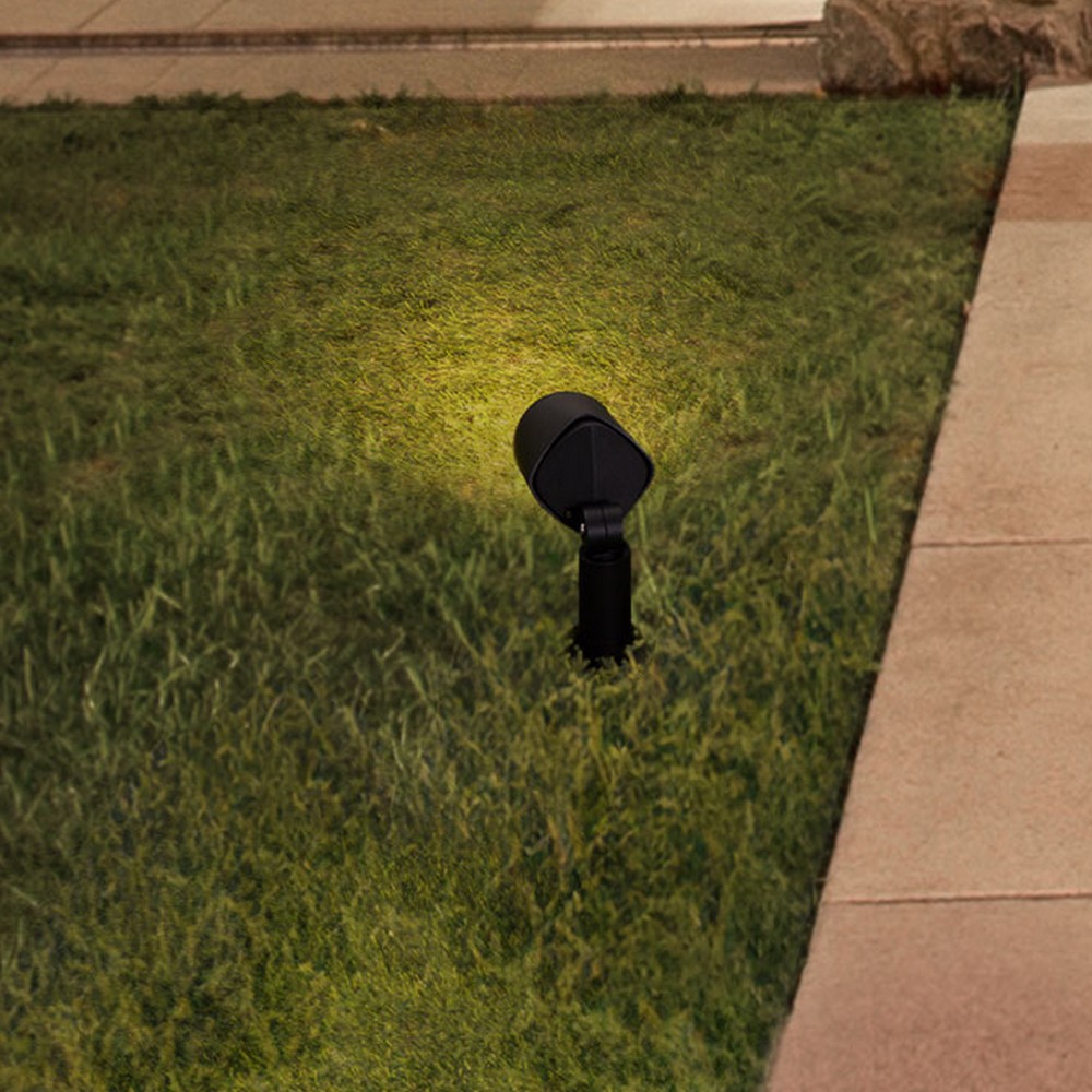 Nova Luce Spy - lampe de jardin sur pique - Ø x - IP65 - noir sablé