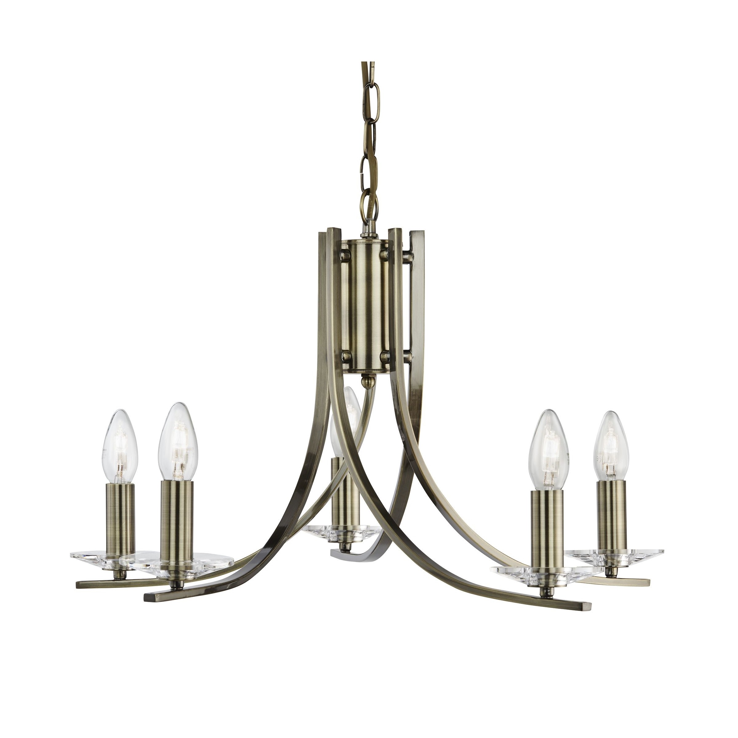 Searchlight Ascona - lustre - Ø cm - laiton antique