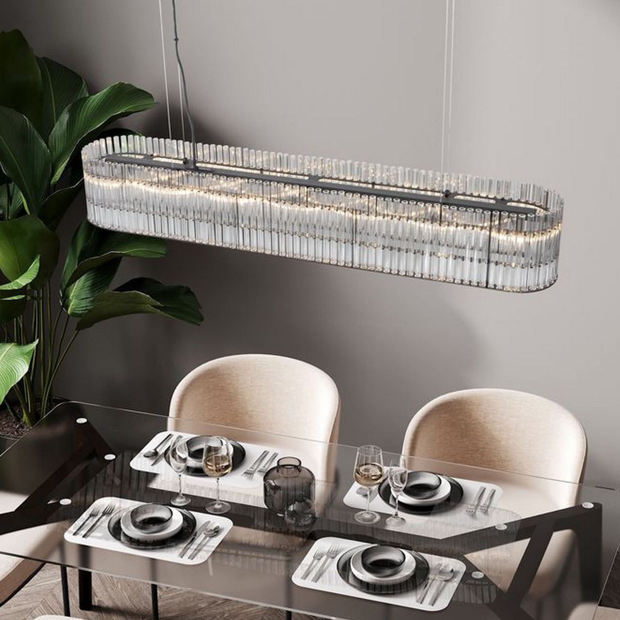 Nova Luce Barok - suspension - x - noir mat
