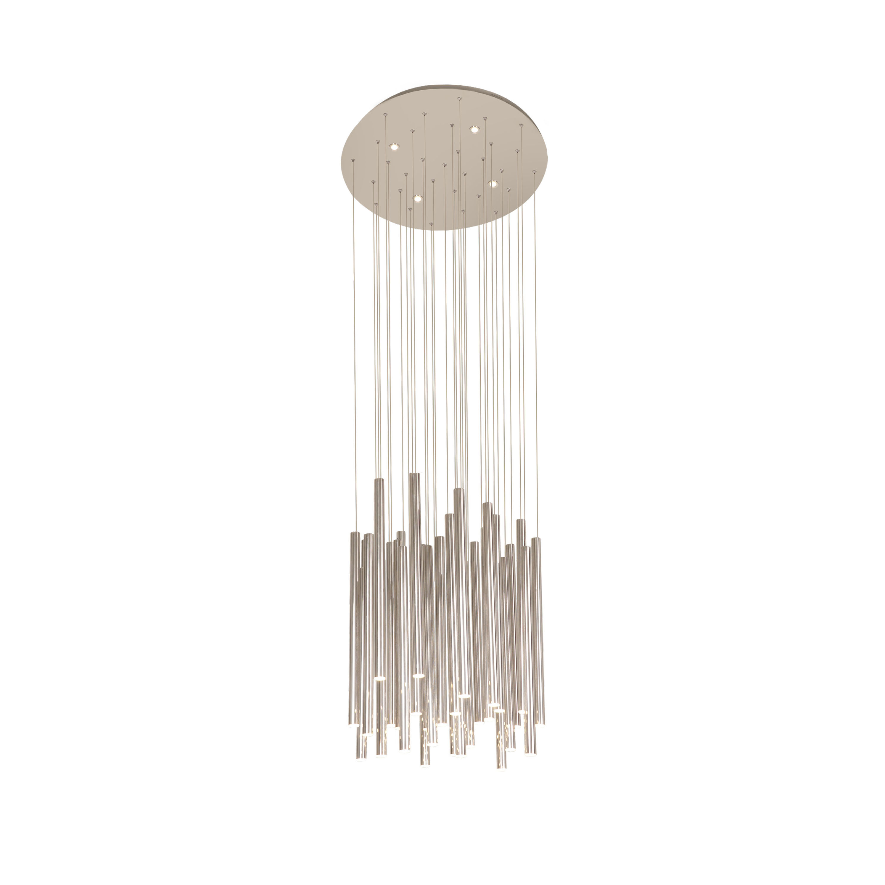 Maxlight Organic - lampe suspendue - Ø cm - W + W LED dimmable inclus - chrome