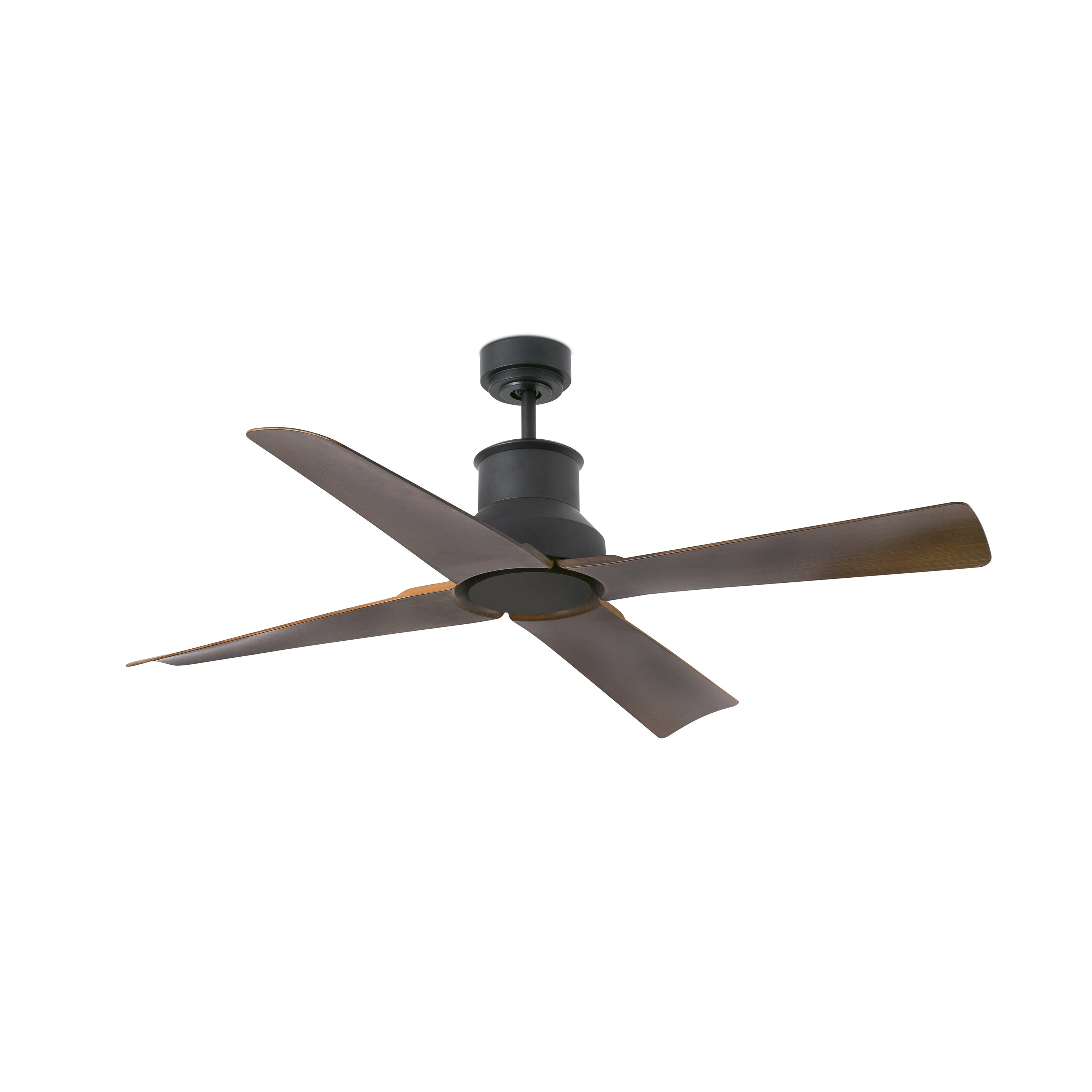 Faro Winche - ventilateur de plafond avec télécommande - Ø - IP44 - noir et brun foncé