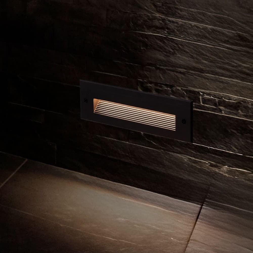 Nova Luce Polka - applique encastrée - ,6 x 7,4 cm - 7W LED inclus - IP65 - noir sablé