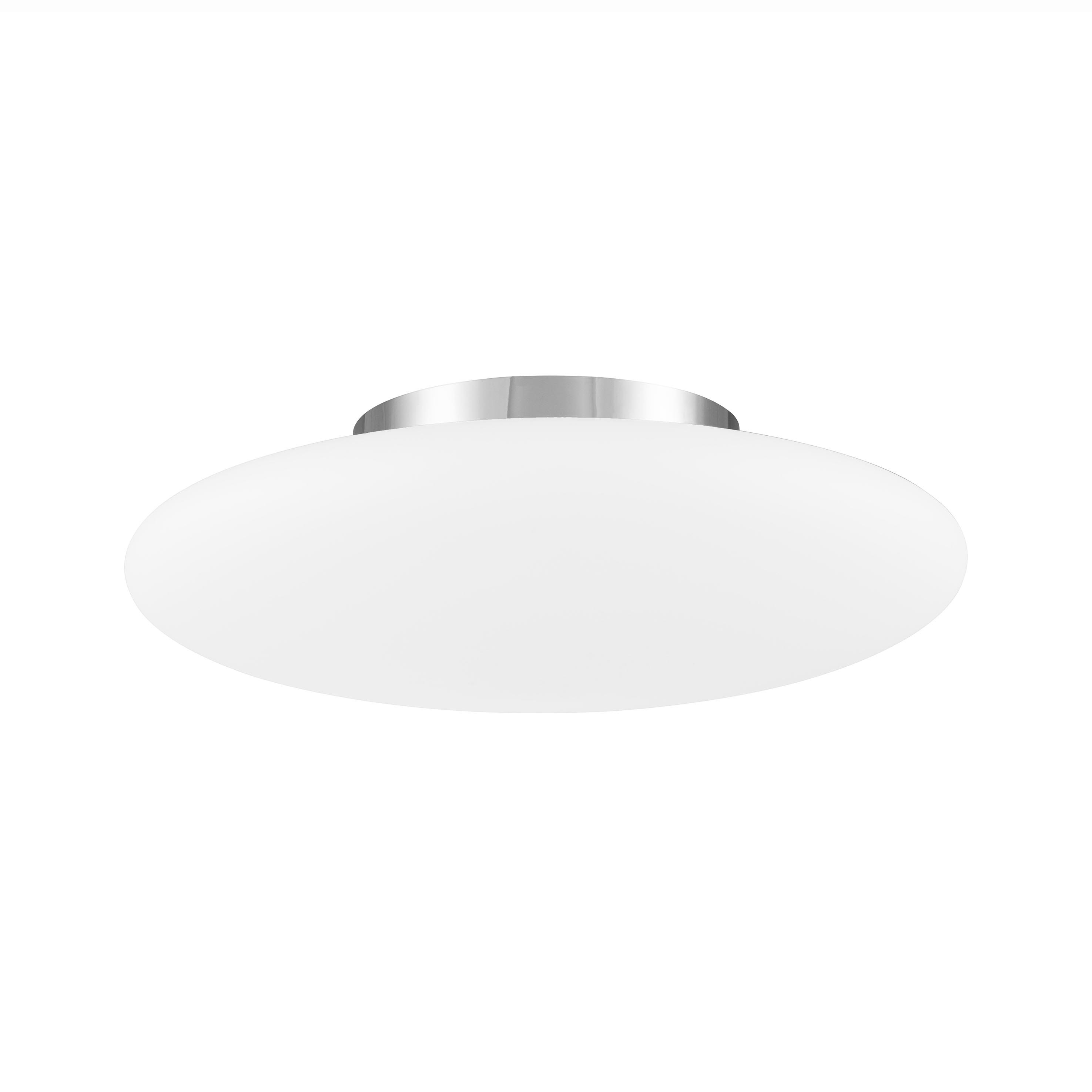 Nova Luce Pressione - plafonnier - Ø cm - opale et chrome