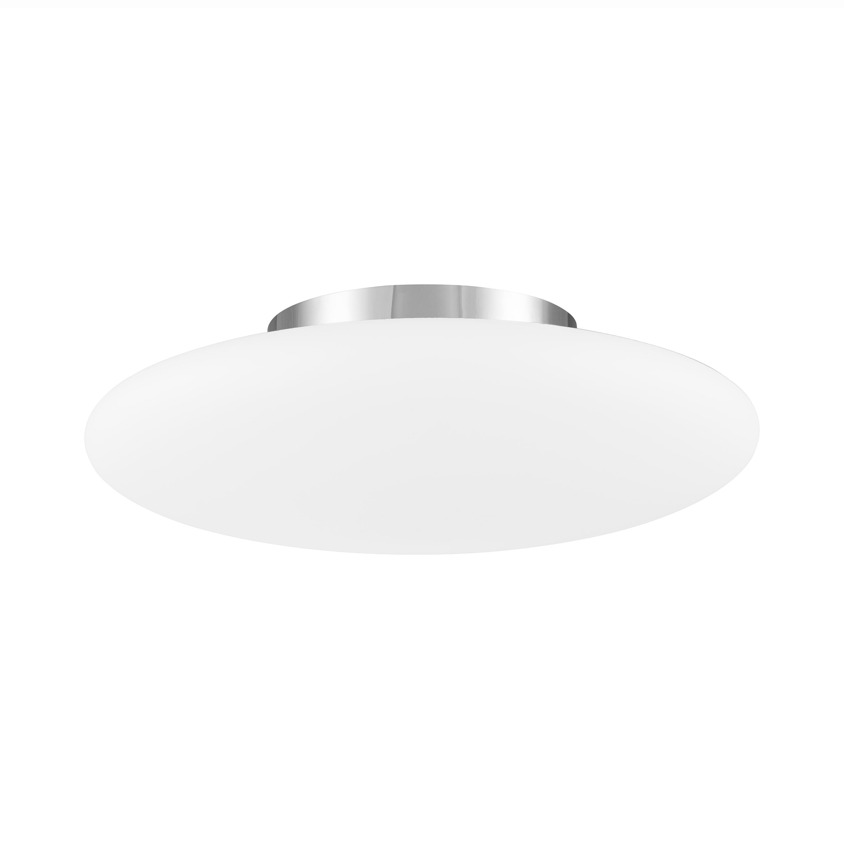 Nova Luce Pressione - plafonnier - Ø cm - opale et chrome