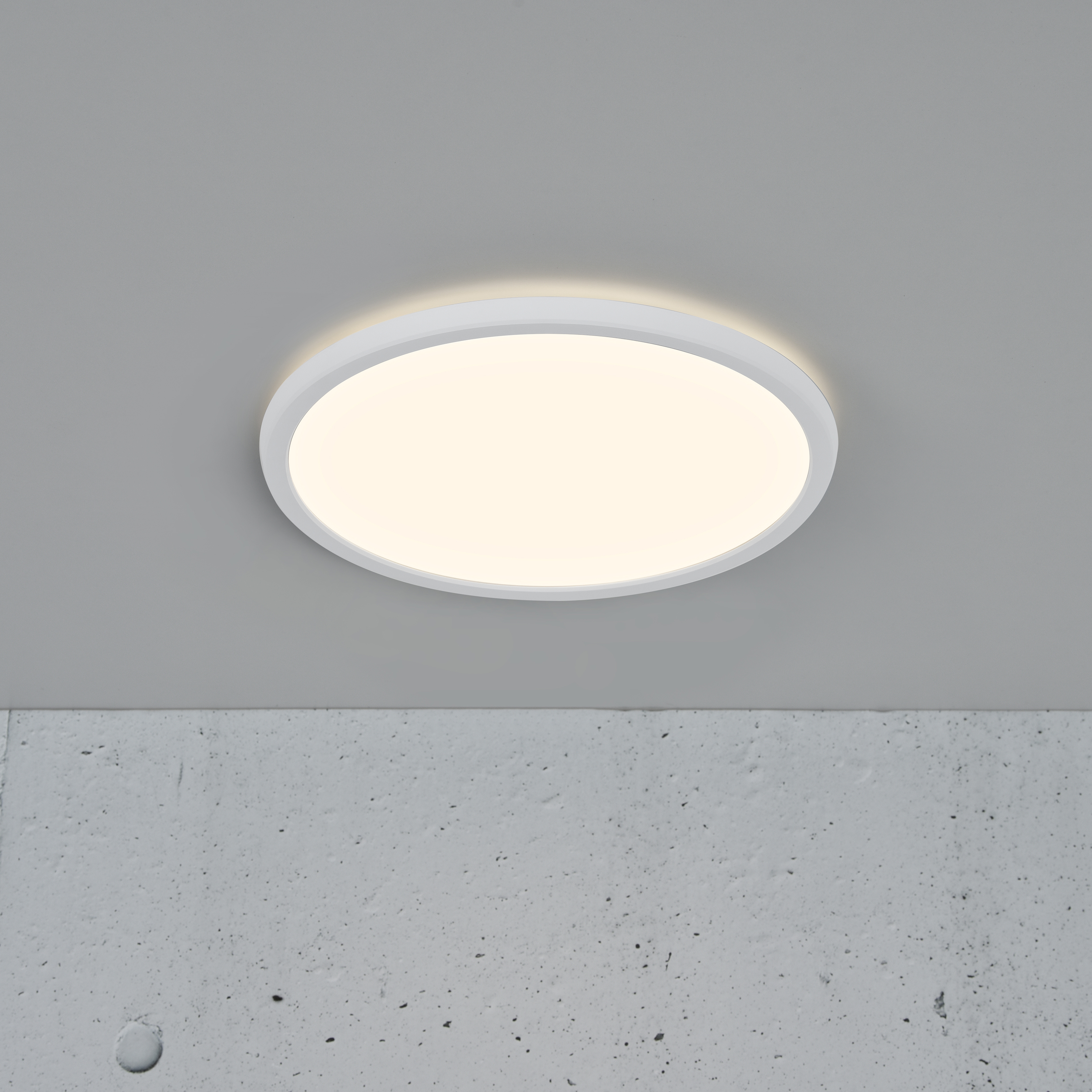Nordlux Oja - plafonnier - Ø 29,4 x 2,3 cm - 3 niveaux de gradation (3000K-4000K) - 18W LED inclus - blanc