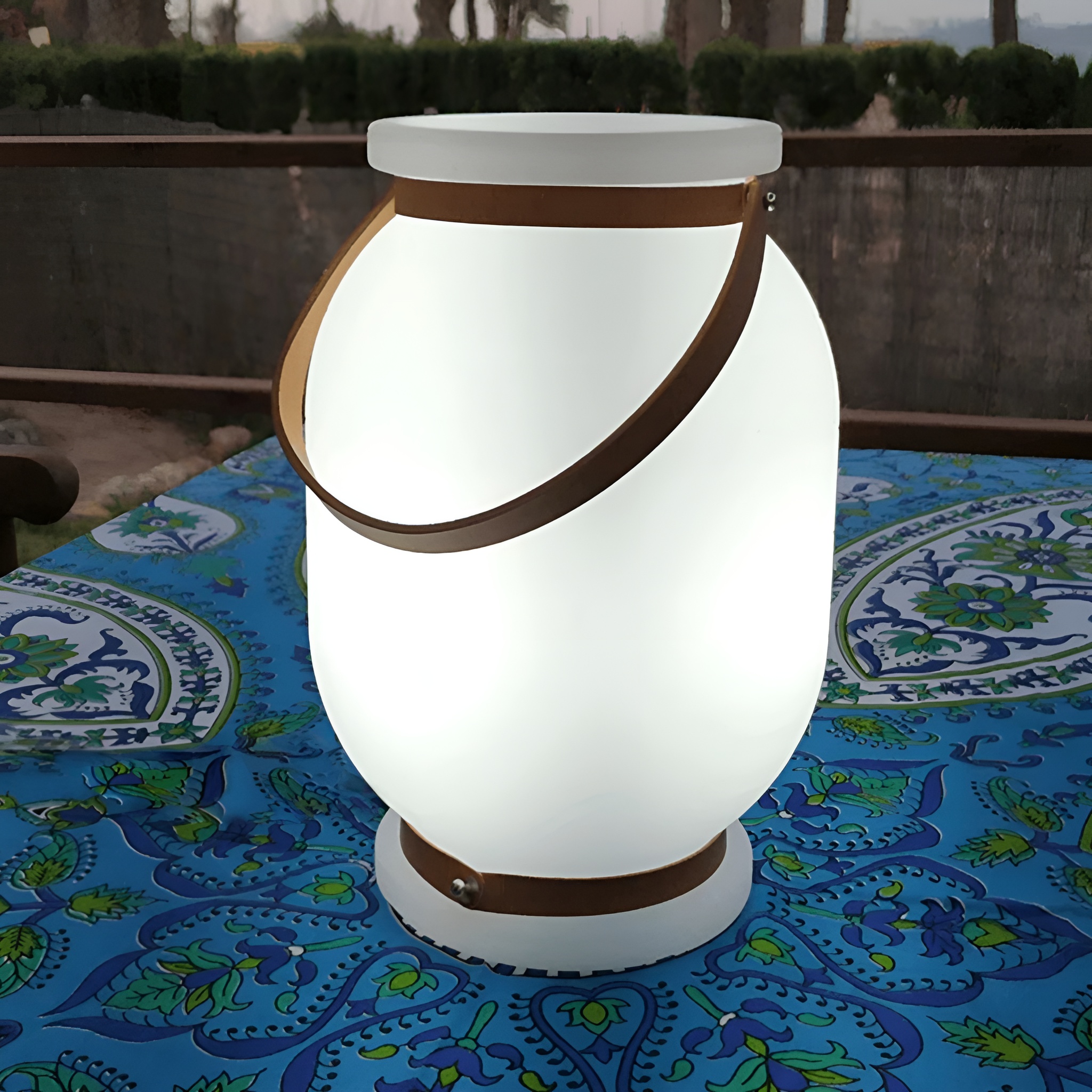 New Garden Candela - lampe de table rechargeable - RGB+W - Ø cm - 3W LED dimmable inclus - IP65 - blanc