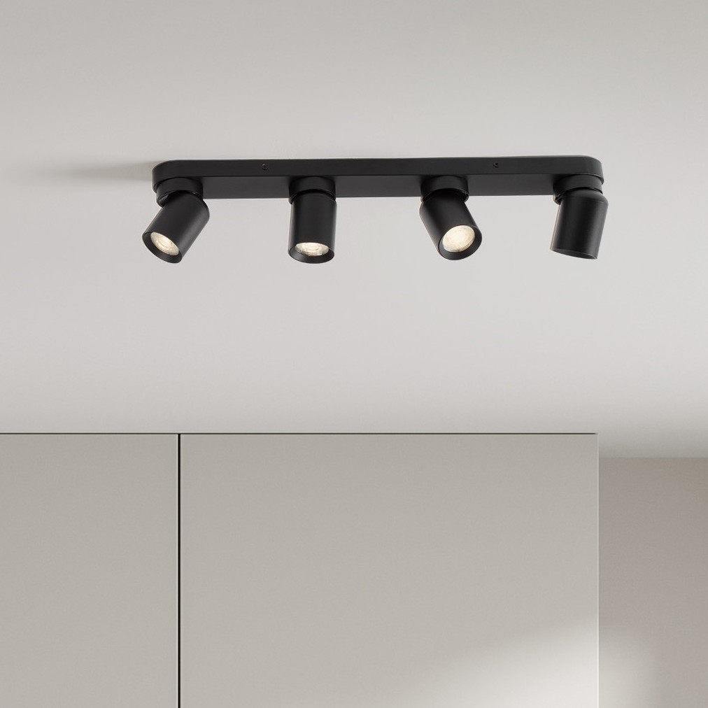 Nova Luce Amecy - spot en saillie 4L - ,5 x 6,5 cm - noir sablé