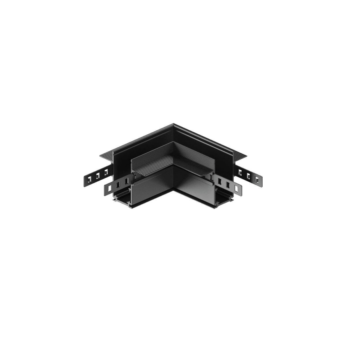 VK Lighting Eiva - système de rail magnétique - profilé d"angle d"encastrement horizontal pour plaques de plâtre de 12 mm - x 5, - dimmable DALI - noir