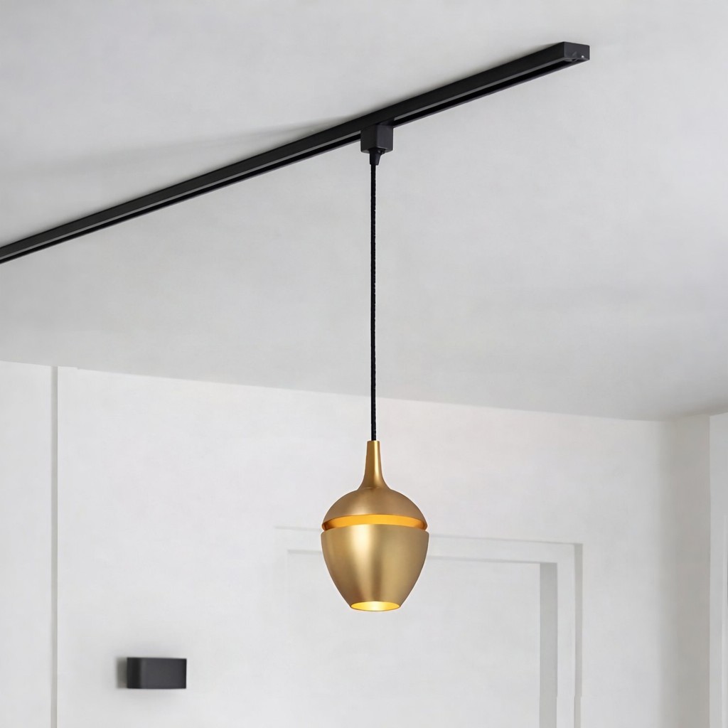Lucide Track Preston Lampe suspendue - Système de rail monophasé - Ø cm - or