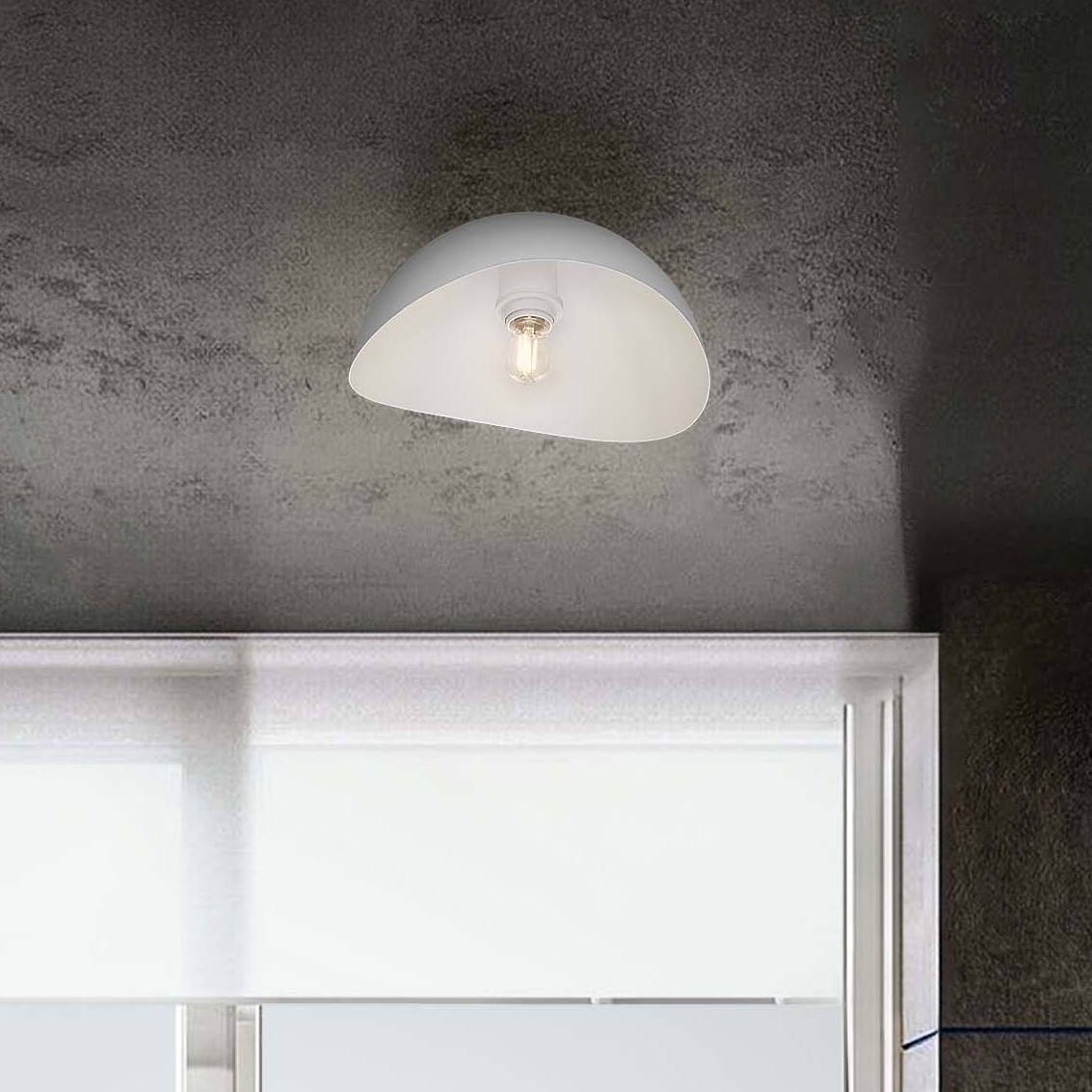 Nova Luce Opsi - plafonnier - Ø cm - blanc sablé — vue 4