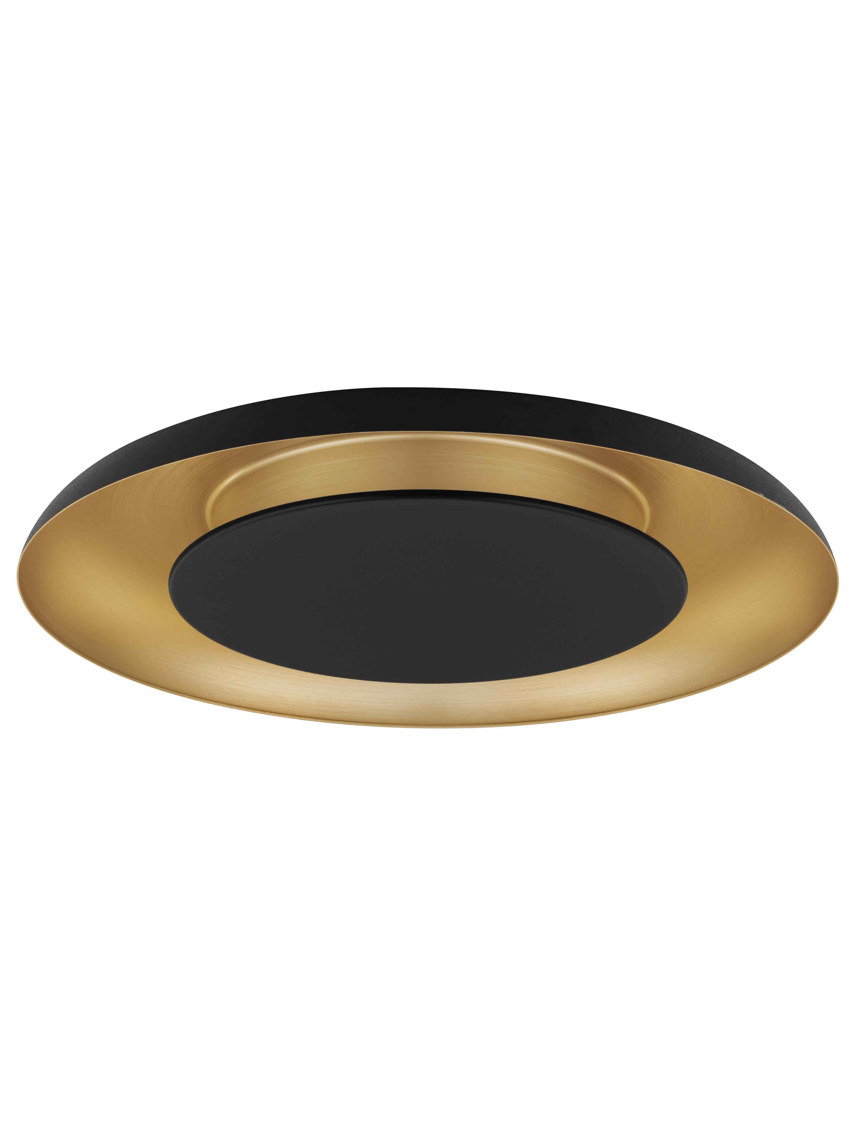 Nova Luce Epos - plafonnier - Ø cm - 38W dimmable LED inclus - noir sablé et or brossé