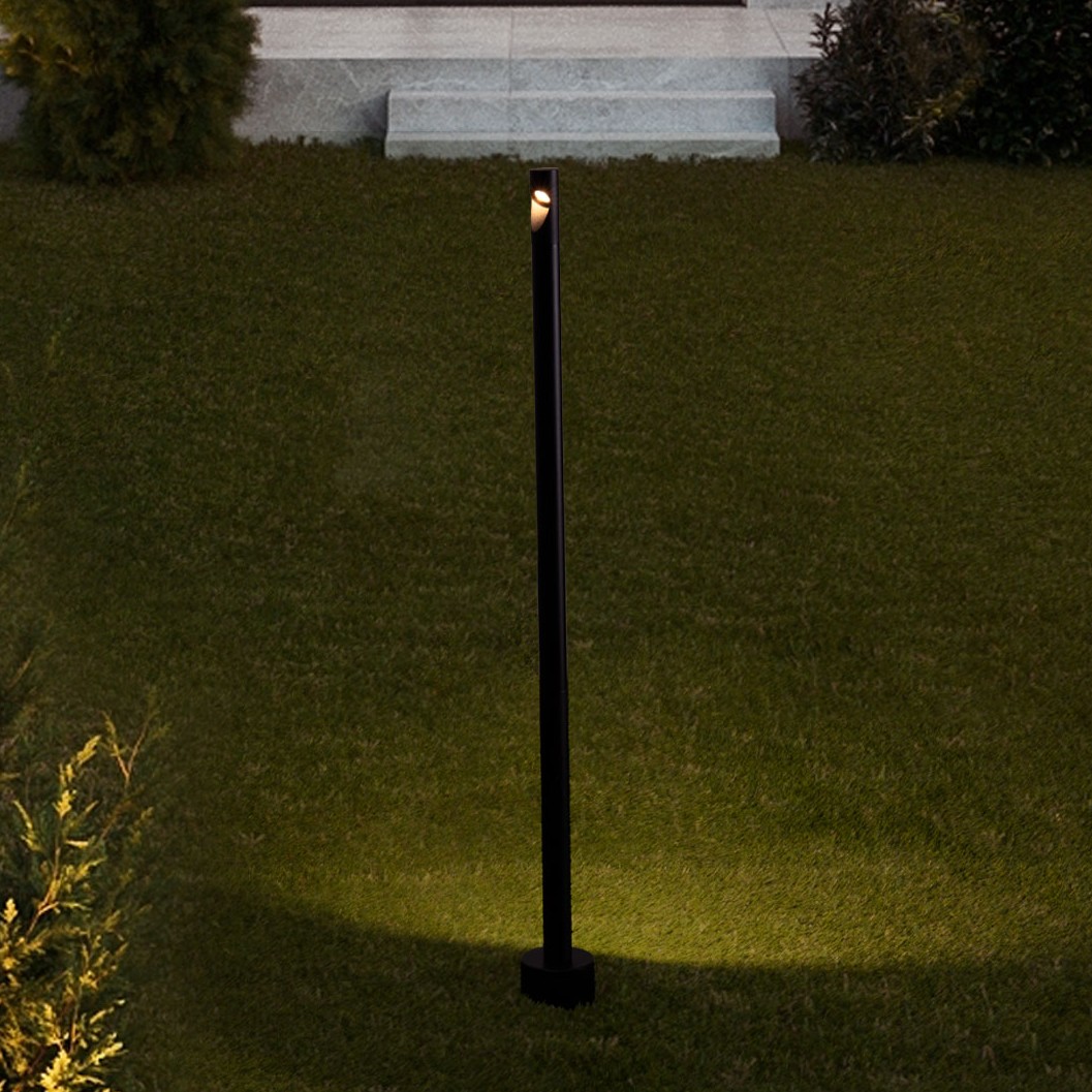Nova Luce Luxor - lampe de jardin - Ø cm - 8W LED inclus - IP65 - noir sablé