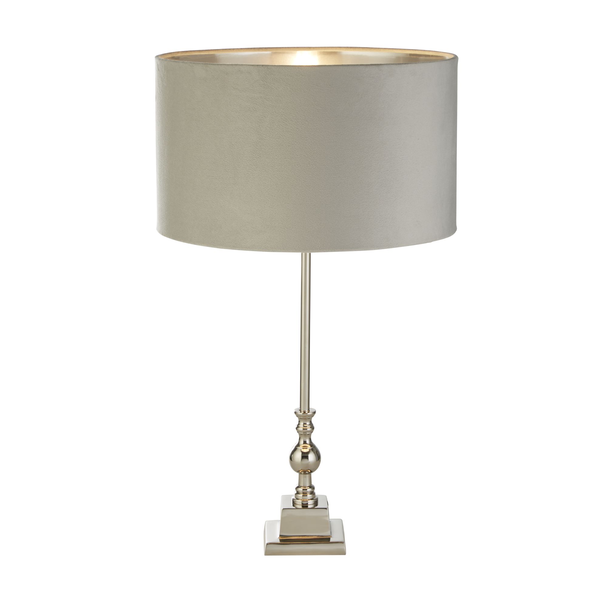 Searchlight Whitby - lampe à poser - Ø cm - chrome, argent et gris