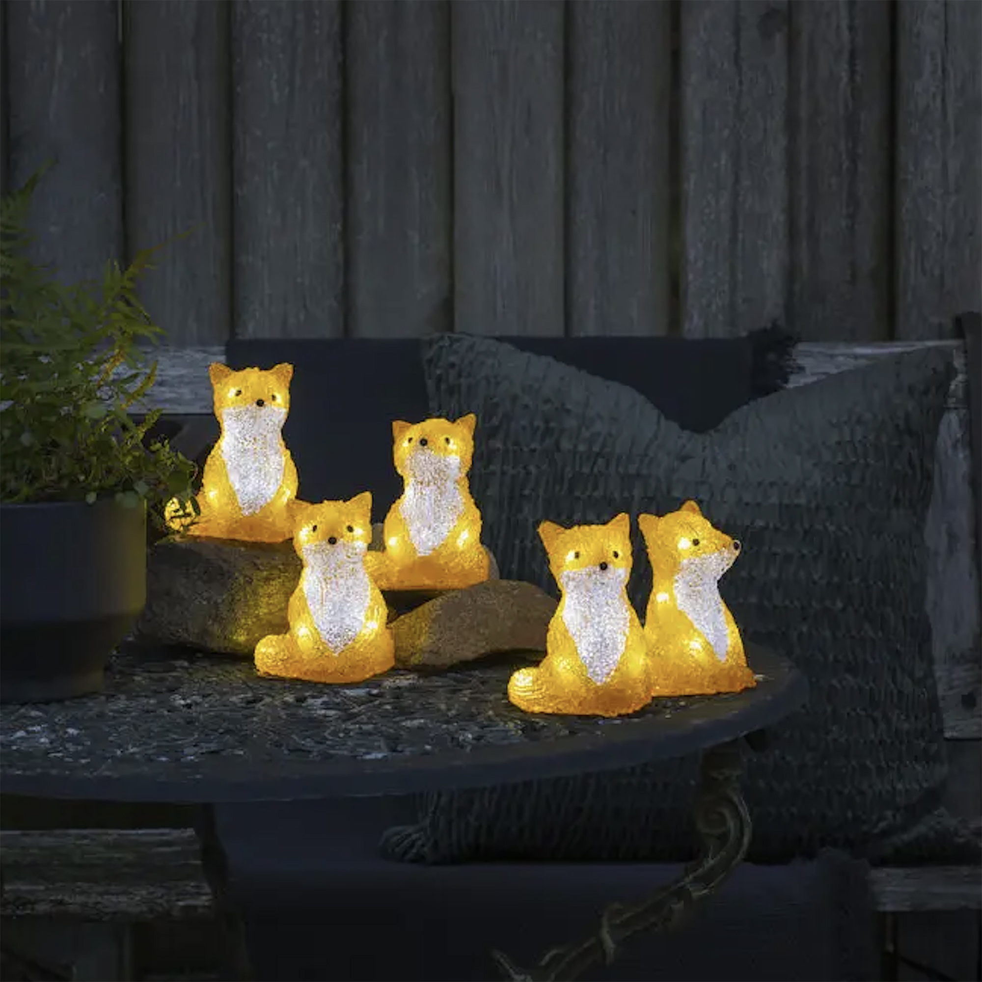 Konstsmide Lumières de Noël - renards - 9,5 x cm - IP44 - transparent