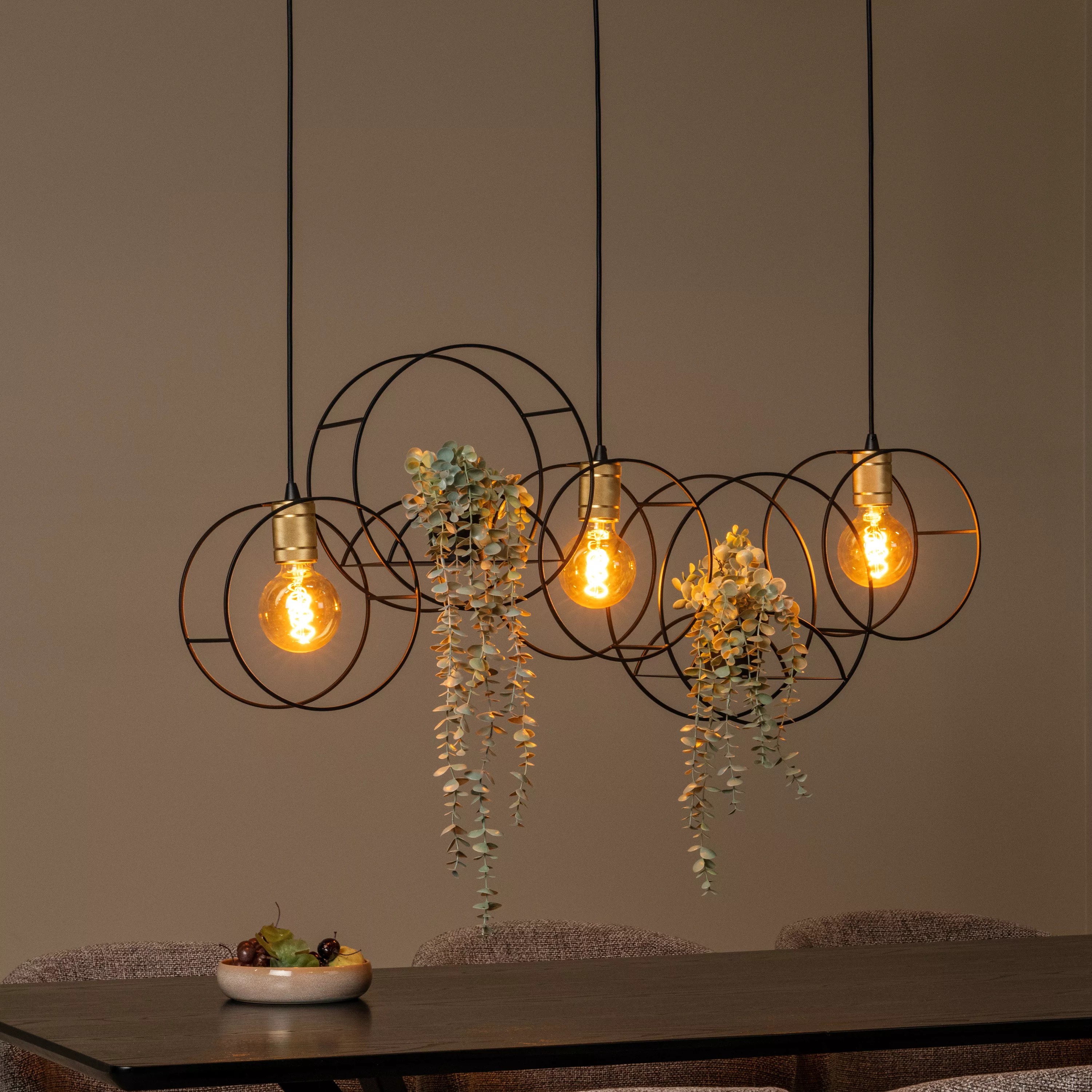 Lucide Circle - lampe suspendue 3L - x - noir