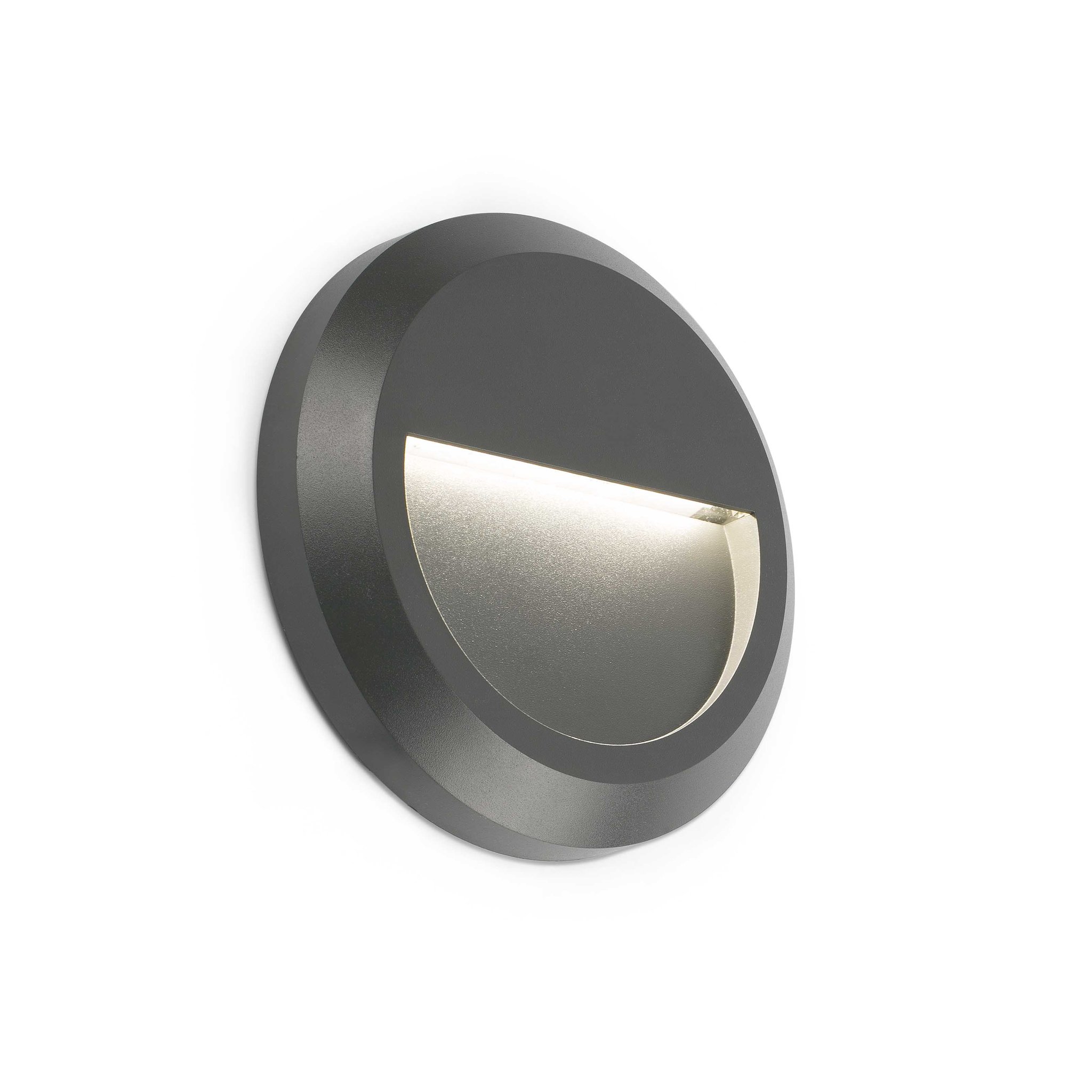 Faro Grant - applique murale - Ø ,5 cm - 1W LED inclus - IP65 - gris foncé