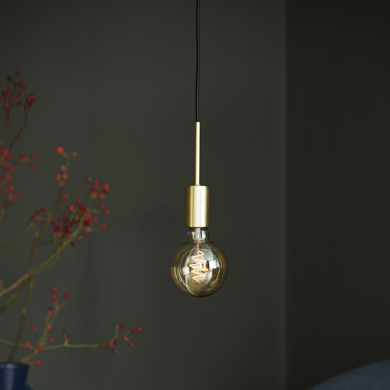 Nordlux Paco - lampe suspendue - Ø 4,2 x 217,3 cm - laiton
