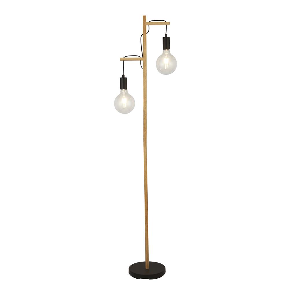 Searchlight Woody - lampadaire - ,5 cm - noir et brun