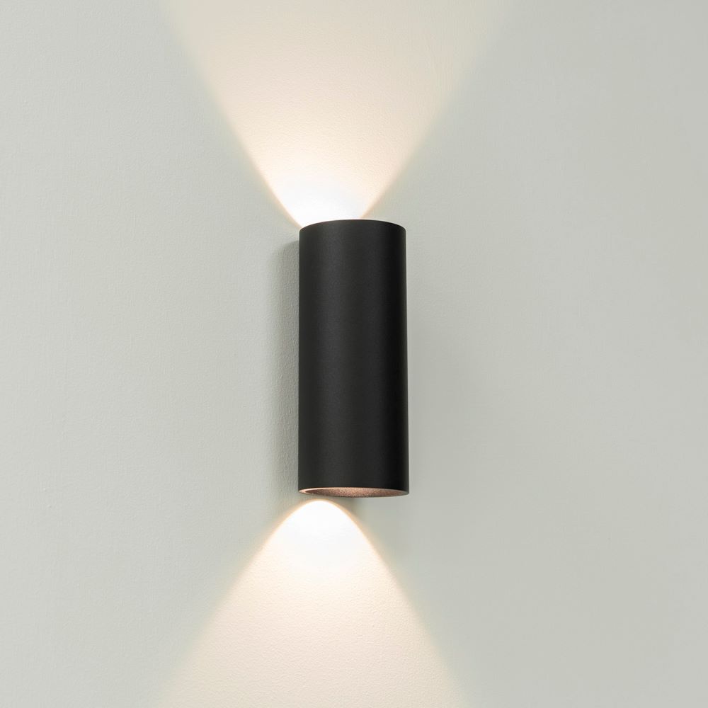 Artdelight Brody2 - applique murale - 7,2 x 7,2 x - W LED dimmable inclus - IP54 - noir