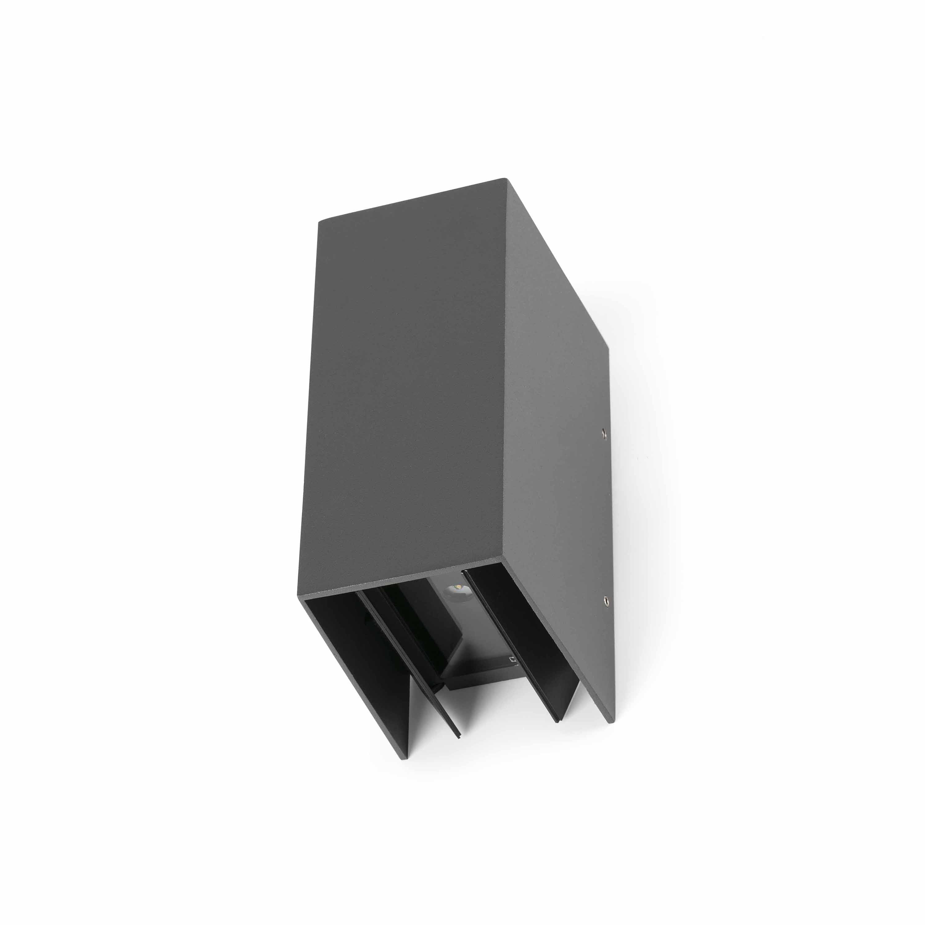 Faro Blind - applique murale - 7,4 x 10,5 x 16,5 cm - 6W LED inclus - IP65 - gris foncé