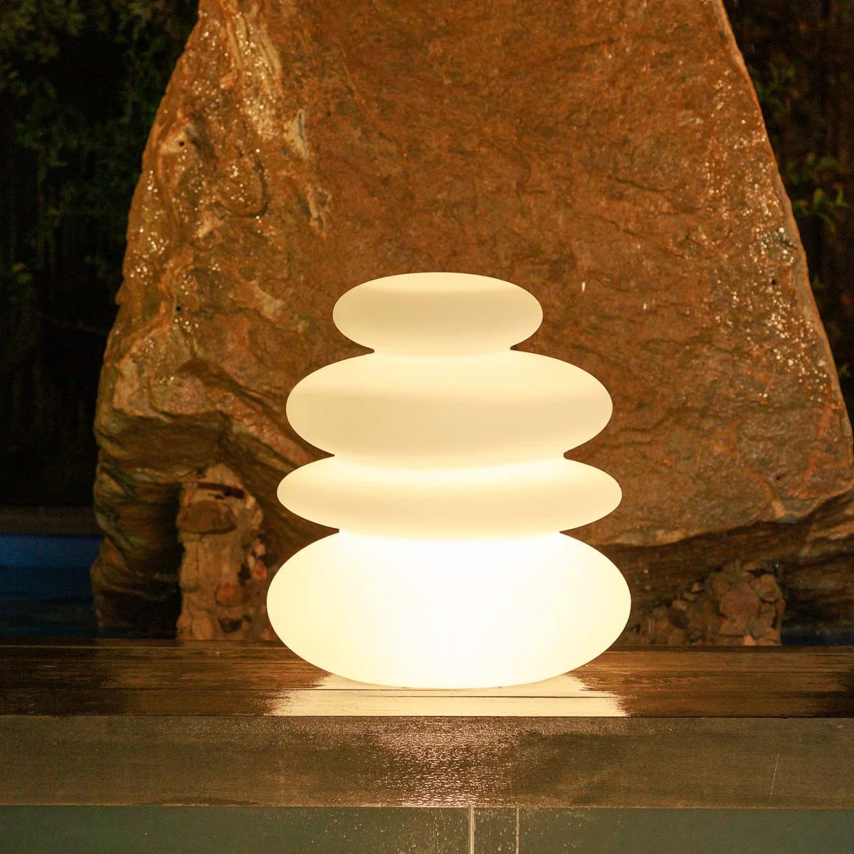 New Garden Balans - lampadaire rechargeable - RGB+W - x - 1W LED dimmable inclus - IP54 - blanc