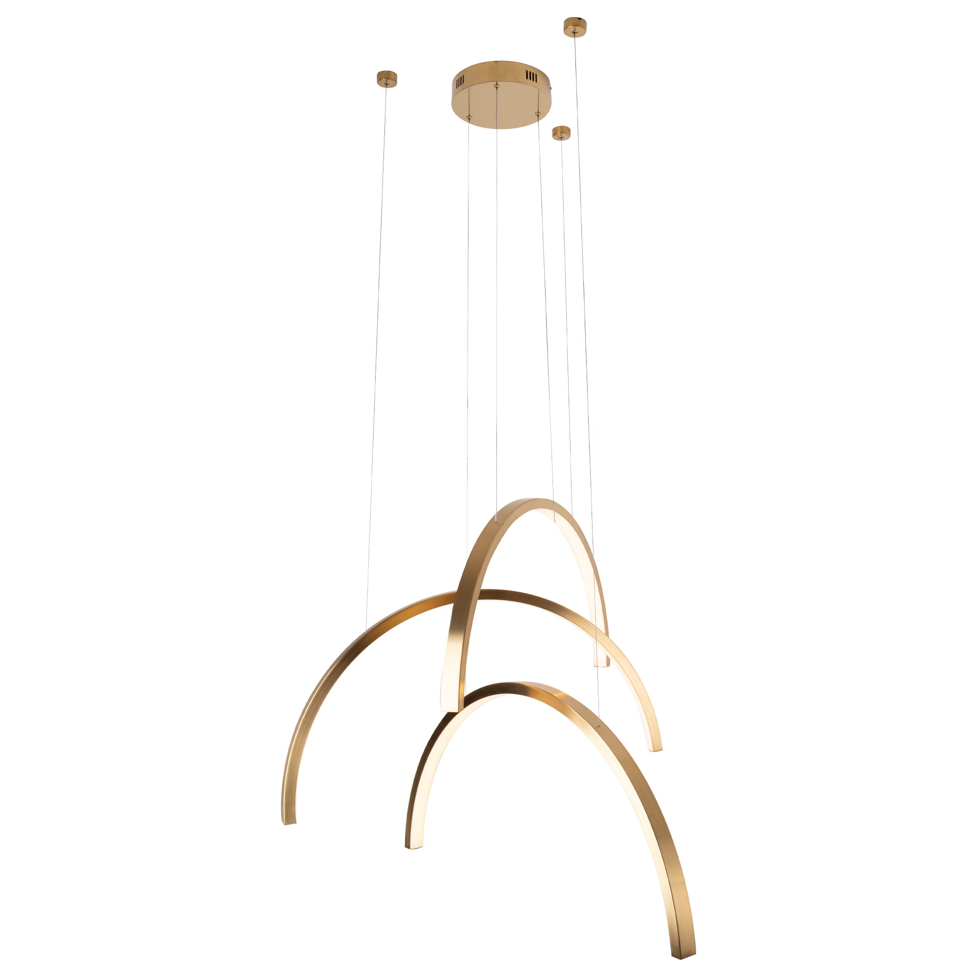 Maxlight Trio Arc - lampe suspendue - cm - W LED inclus - or brossé