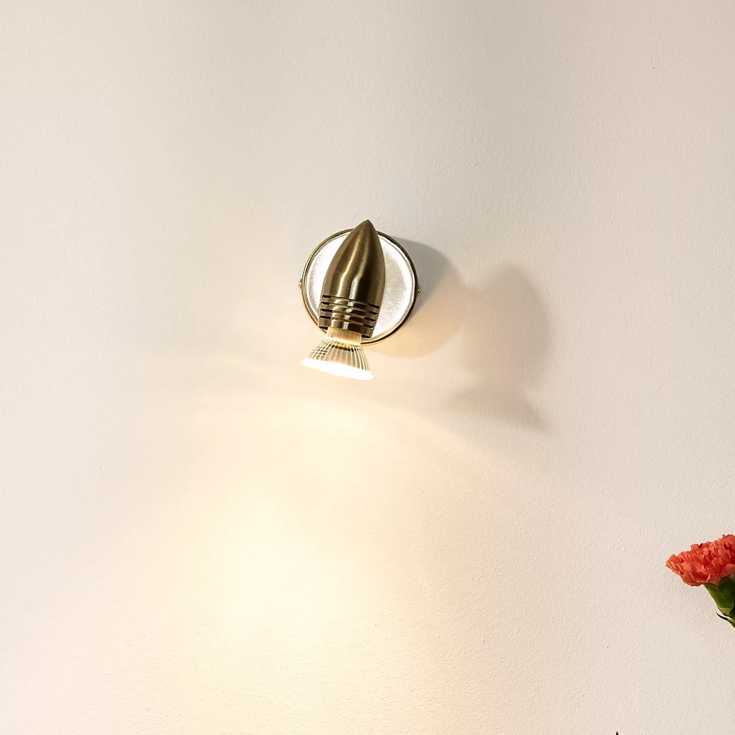 Lucide Caro 1 - spot en saillie - x 9 cm - 5W LED inclus - chrome satiné