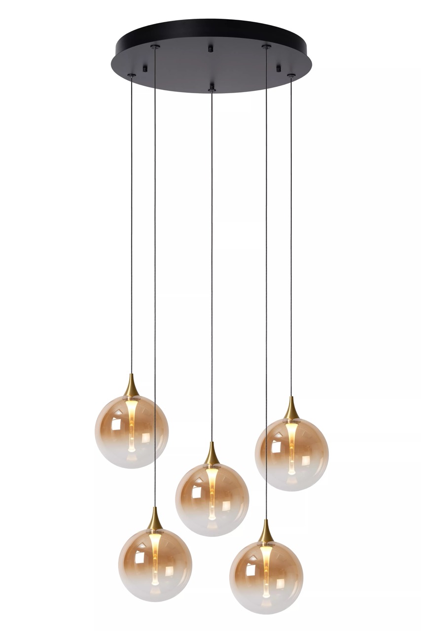Lucide Gisela - lampe suspendue - Ø cm - ,8W LED dimmable inclus - amber