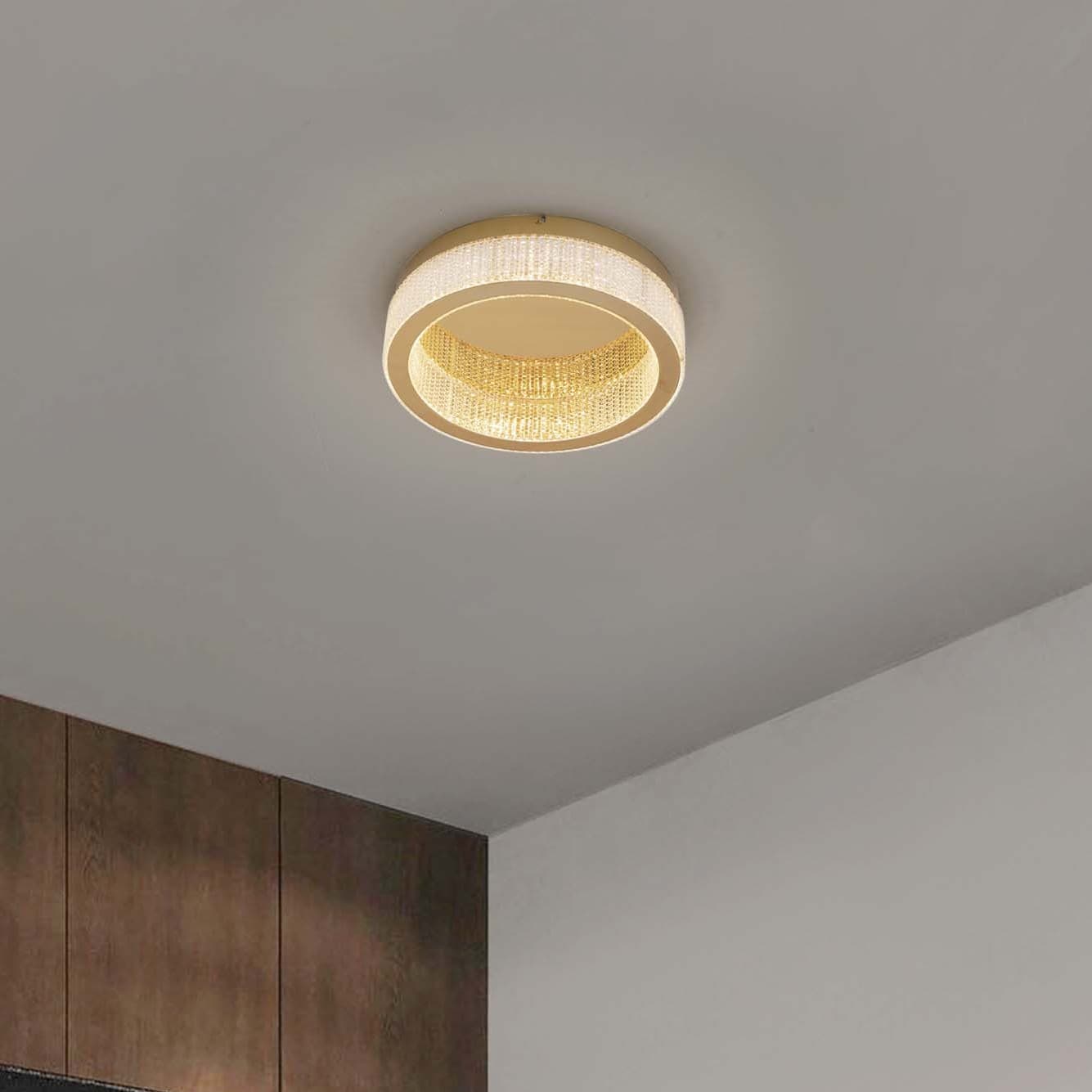 Nova Luce Kinara - plafonnier - Ø cm - 46W dimmable LED inclus - or