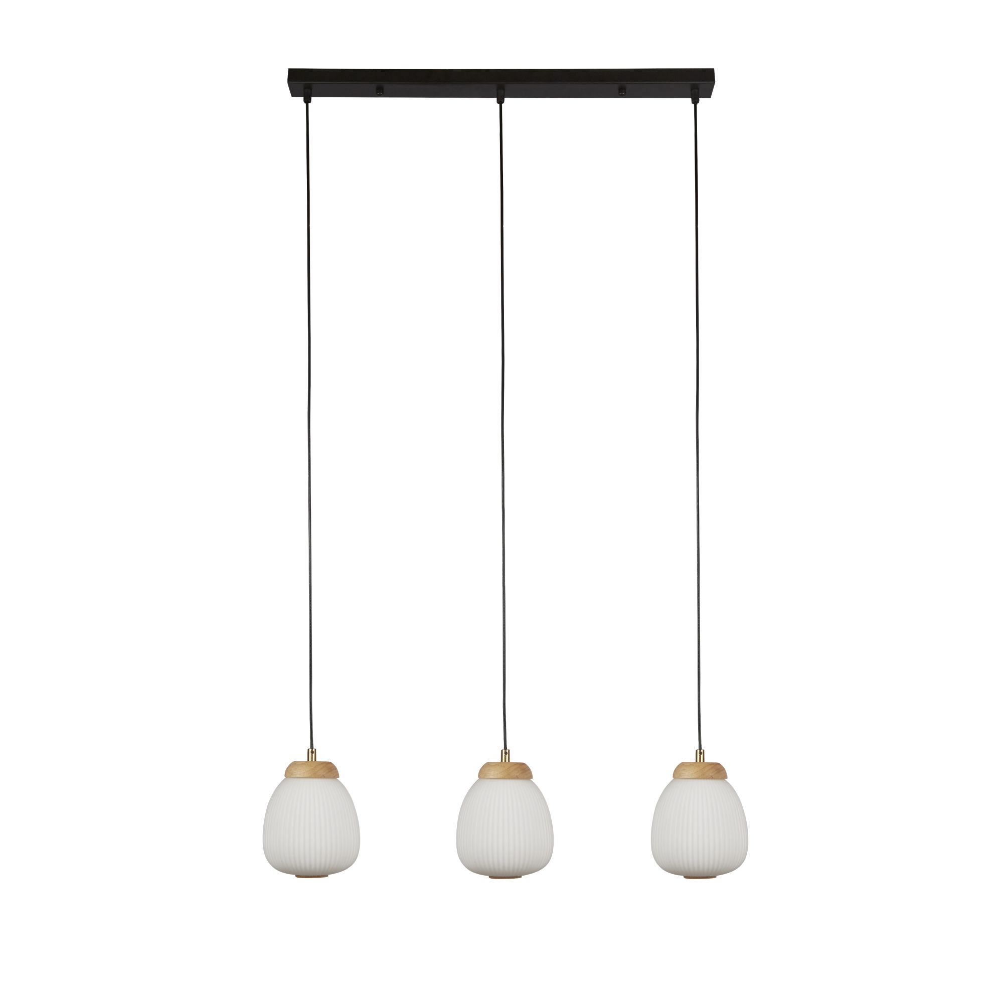Searchlight Ella - lampe suspendue - cm - noir, opale et brun