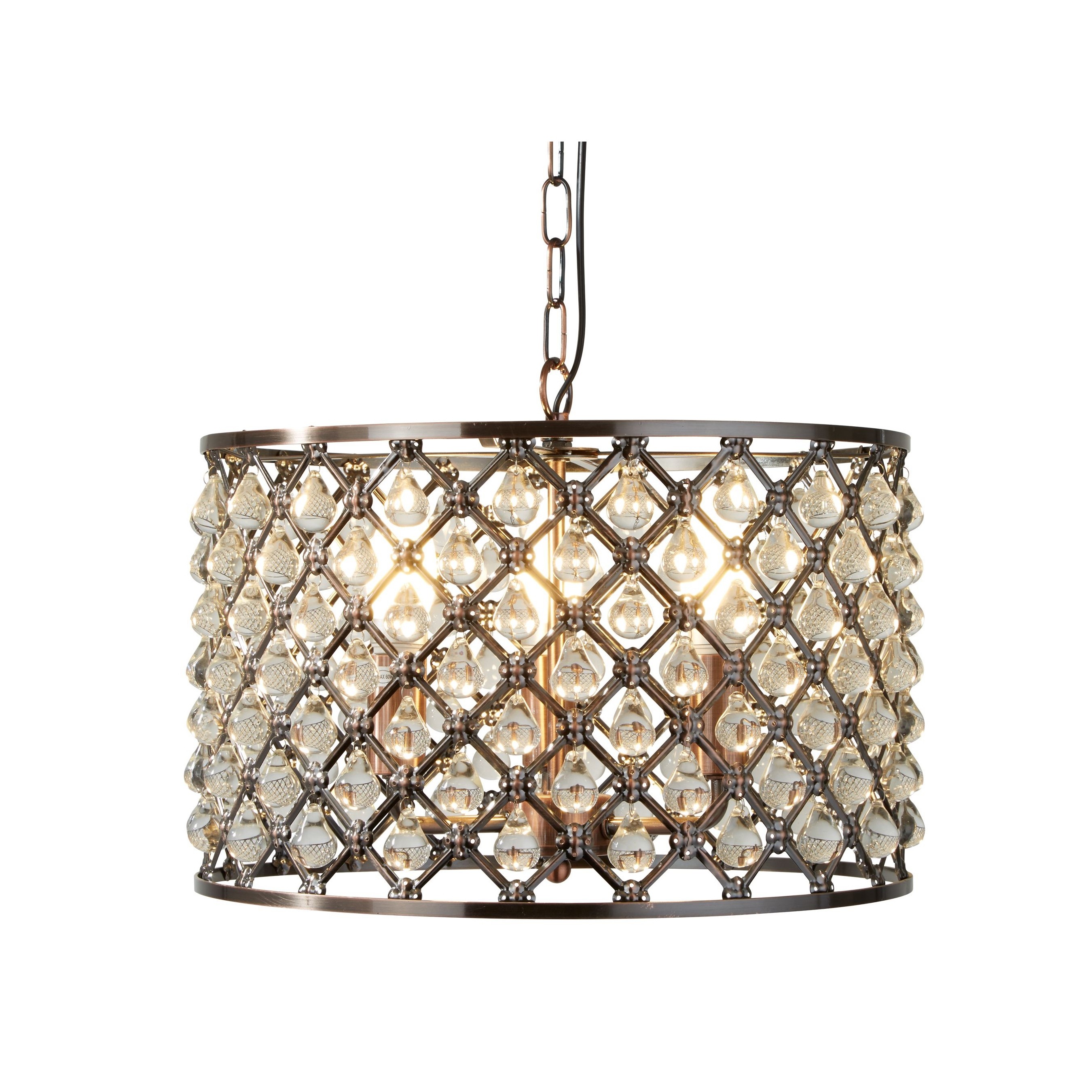Searchlight Marquise - lampe suspendue - Ø cm - cuivre antique