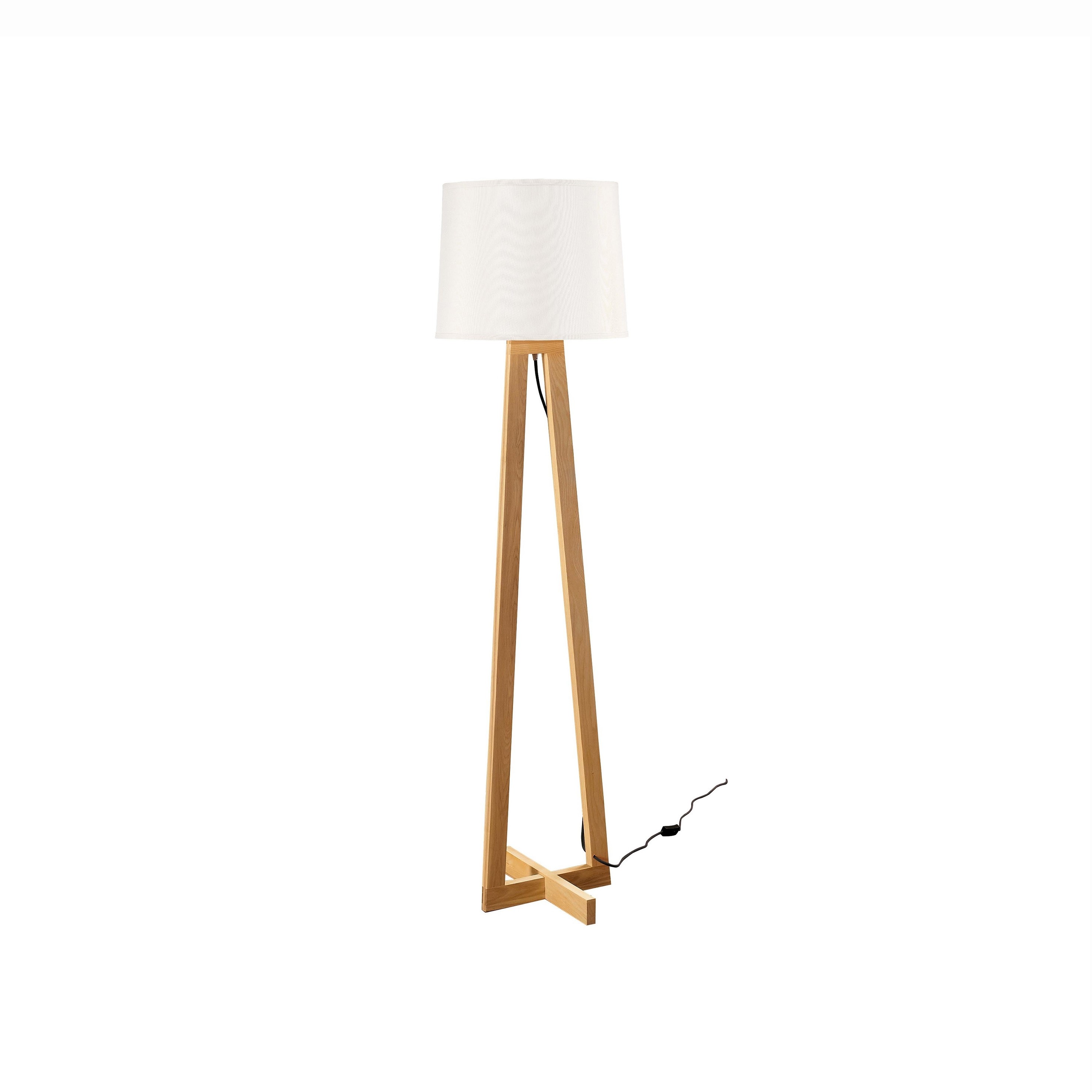 Nova Luce Alma - lampadaire - - blanc et brun