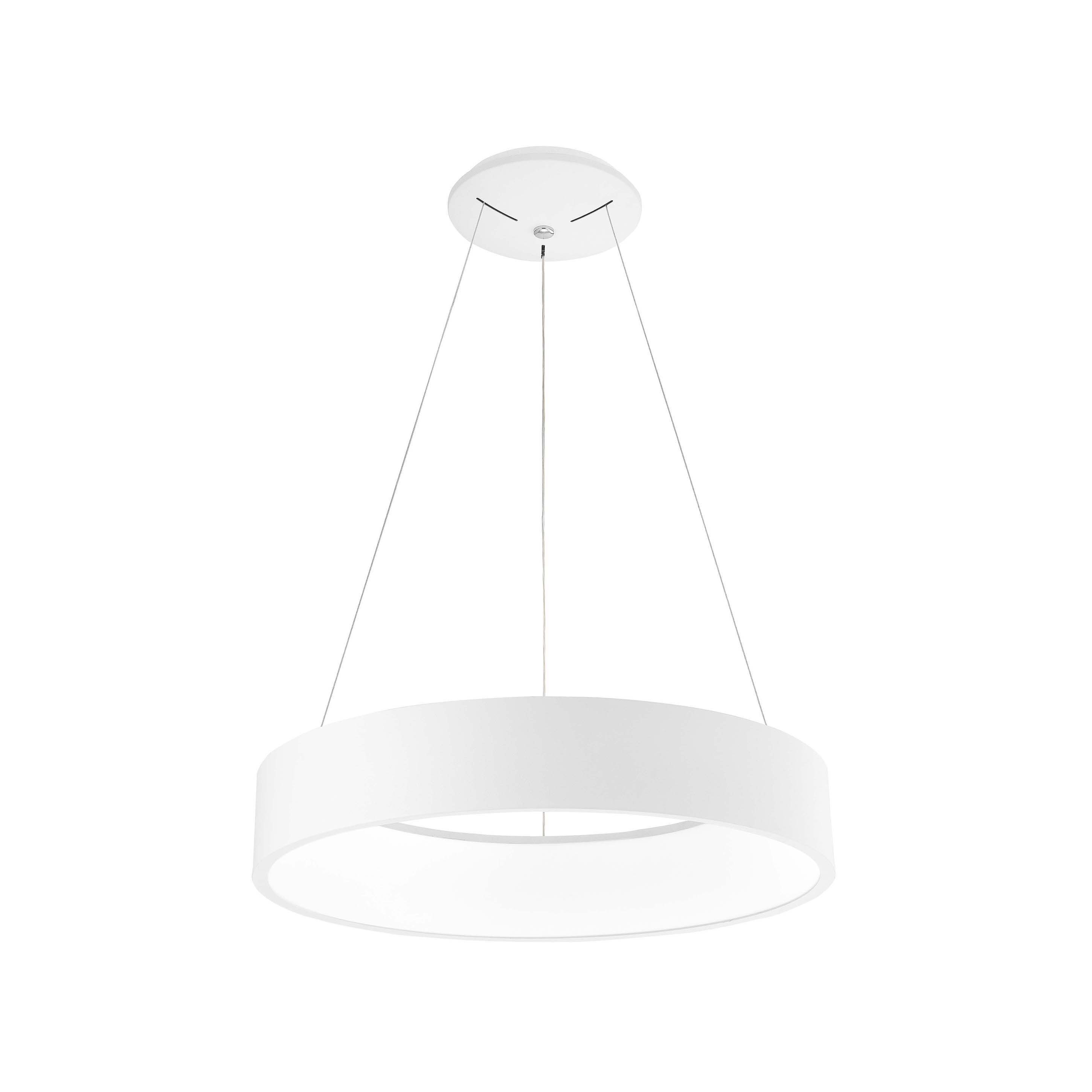Nova Luce Rando - lampe suspendue - Ø cm - 42W LED inclus - couleur de lumière blanc chaud - blanc mat