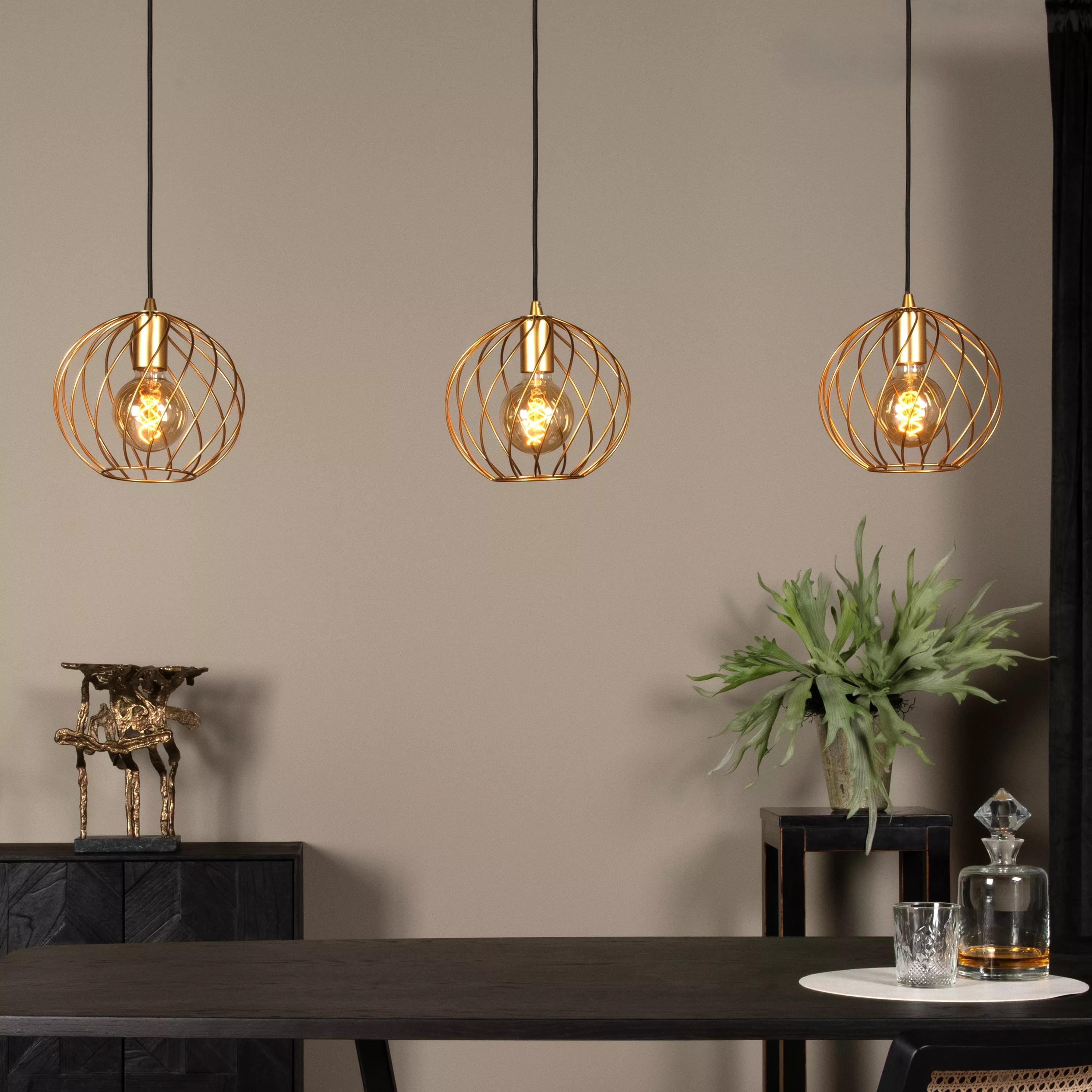 Lucide Danza - lampe suspendue - x - or