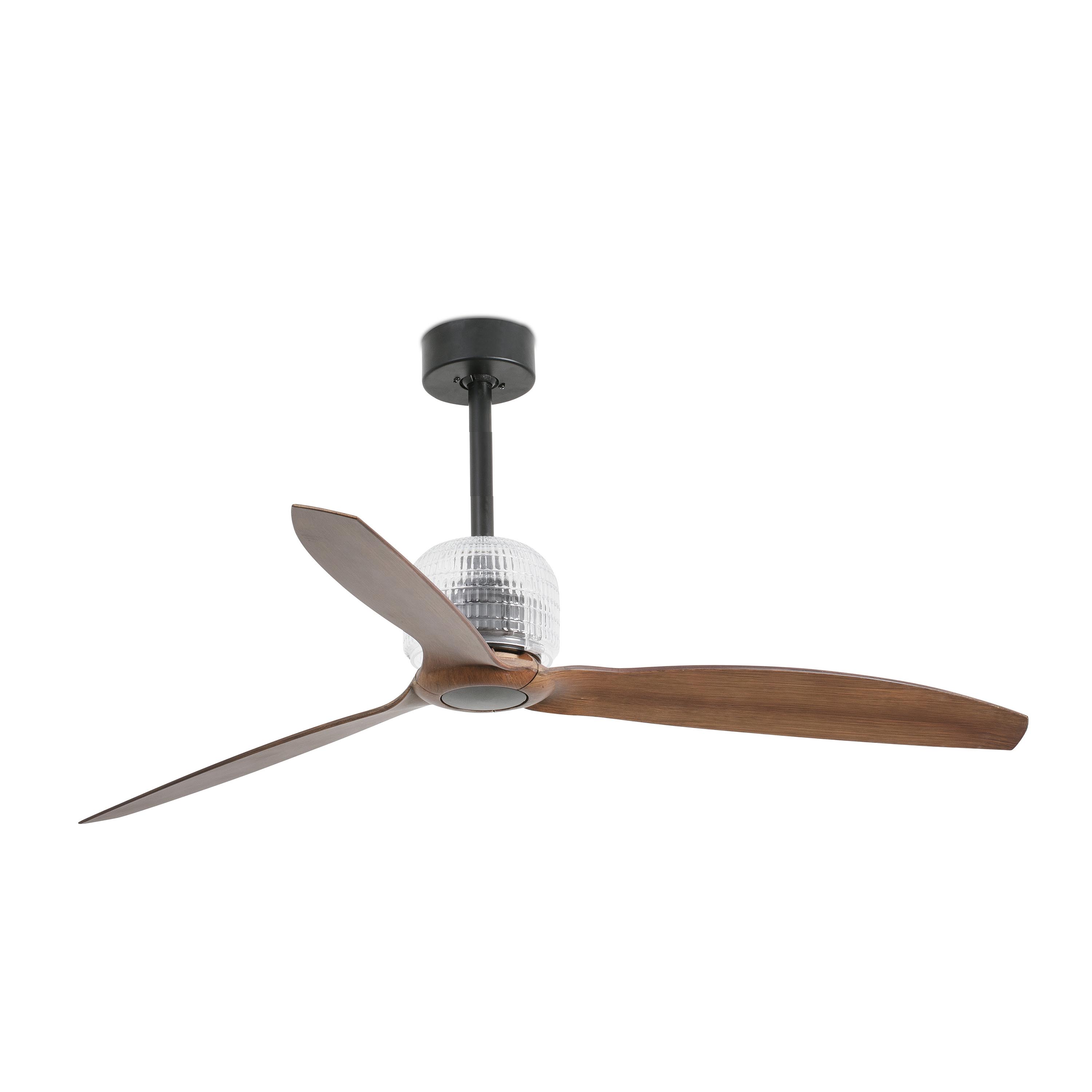 Faro Deco Fan - ventilateur de plafond avec télécommande - Ø - brun foncé et noir
