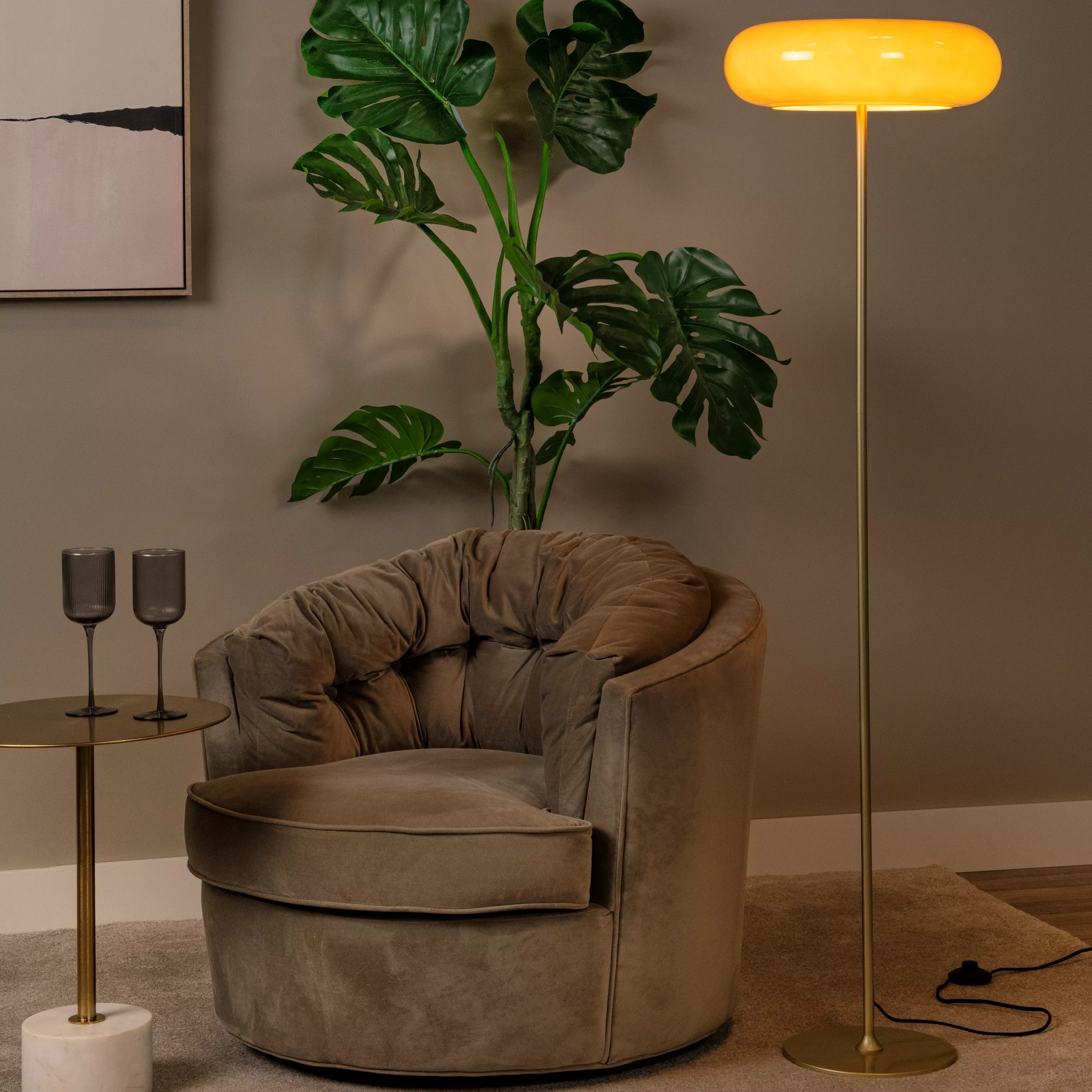 Lucide Sentino - lampadaire - Ø cm - taupe