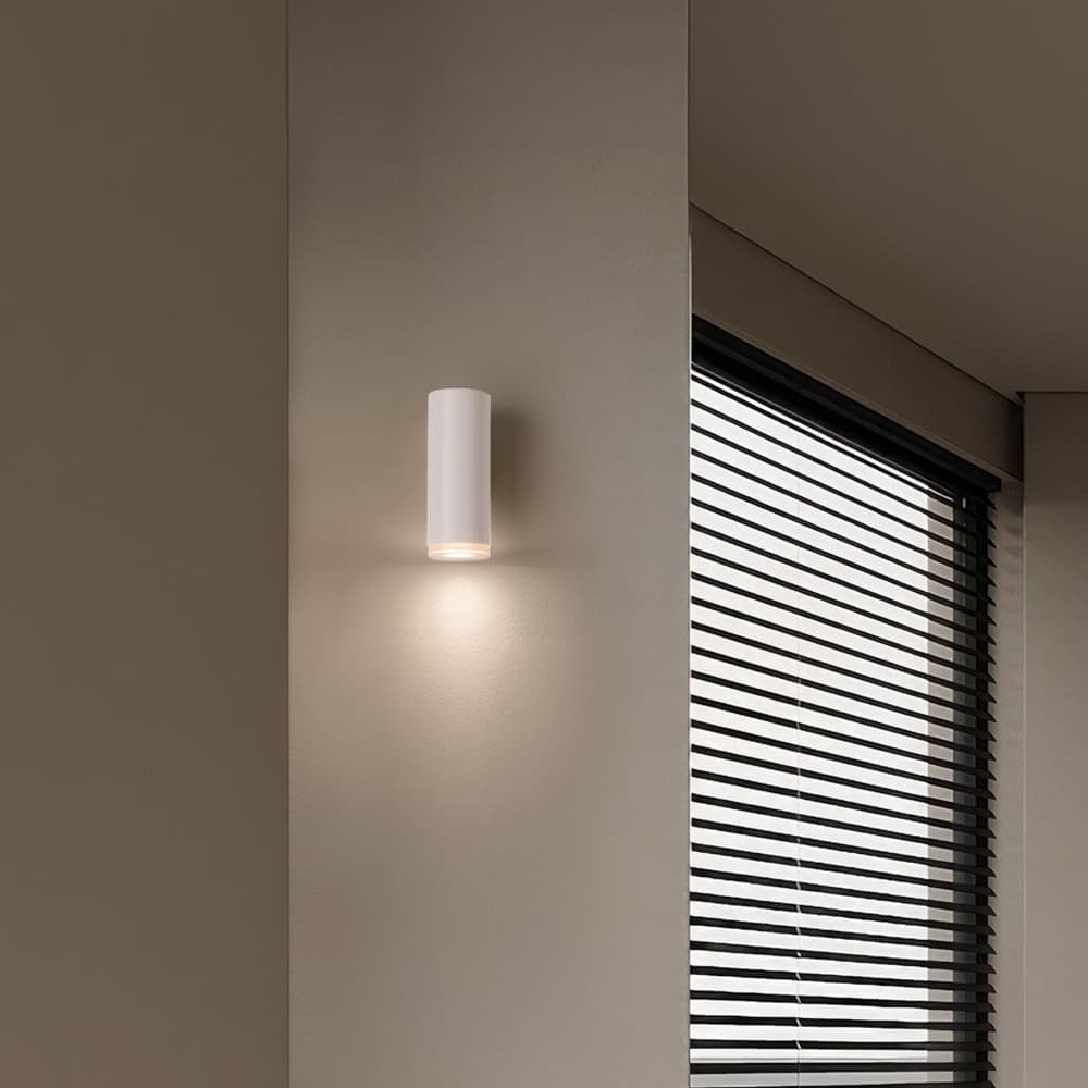 Nova Luce Mao - applique murale - Ø 5,5 x 14,8 cm - IP44 - blanc sable