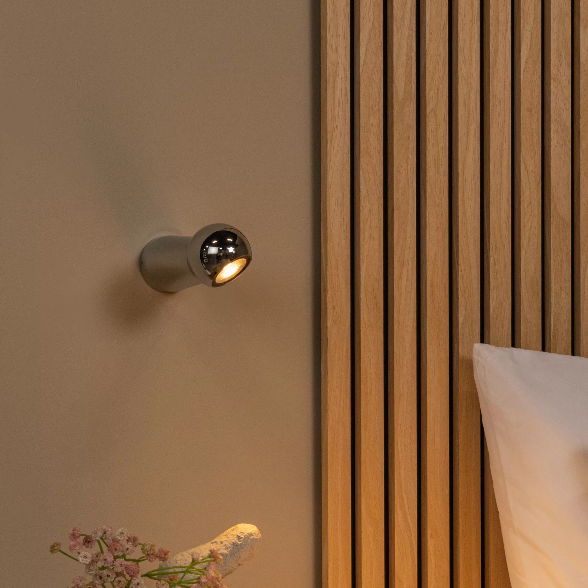 Lucide Ipsos - applique murale extérieure - Ø cm - 6W LED inclus - IP54 - chrome
