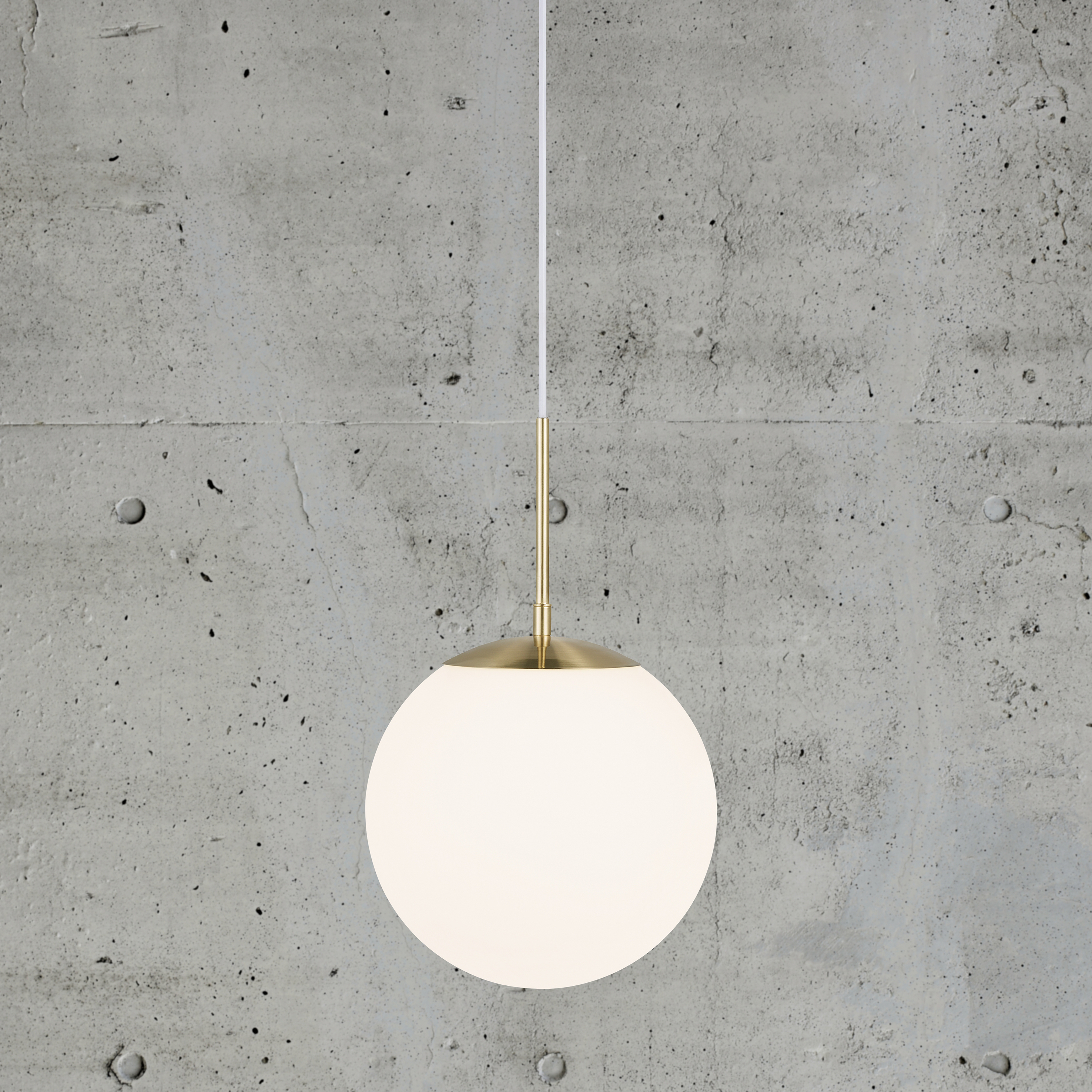 Nordlux Grant - lampe suspendue - Ø cm - laiton et blanc opale