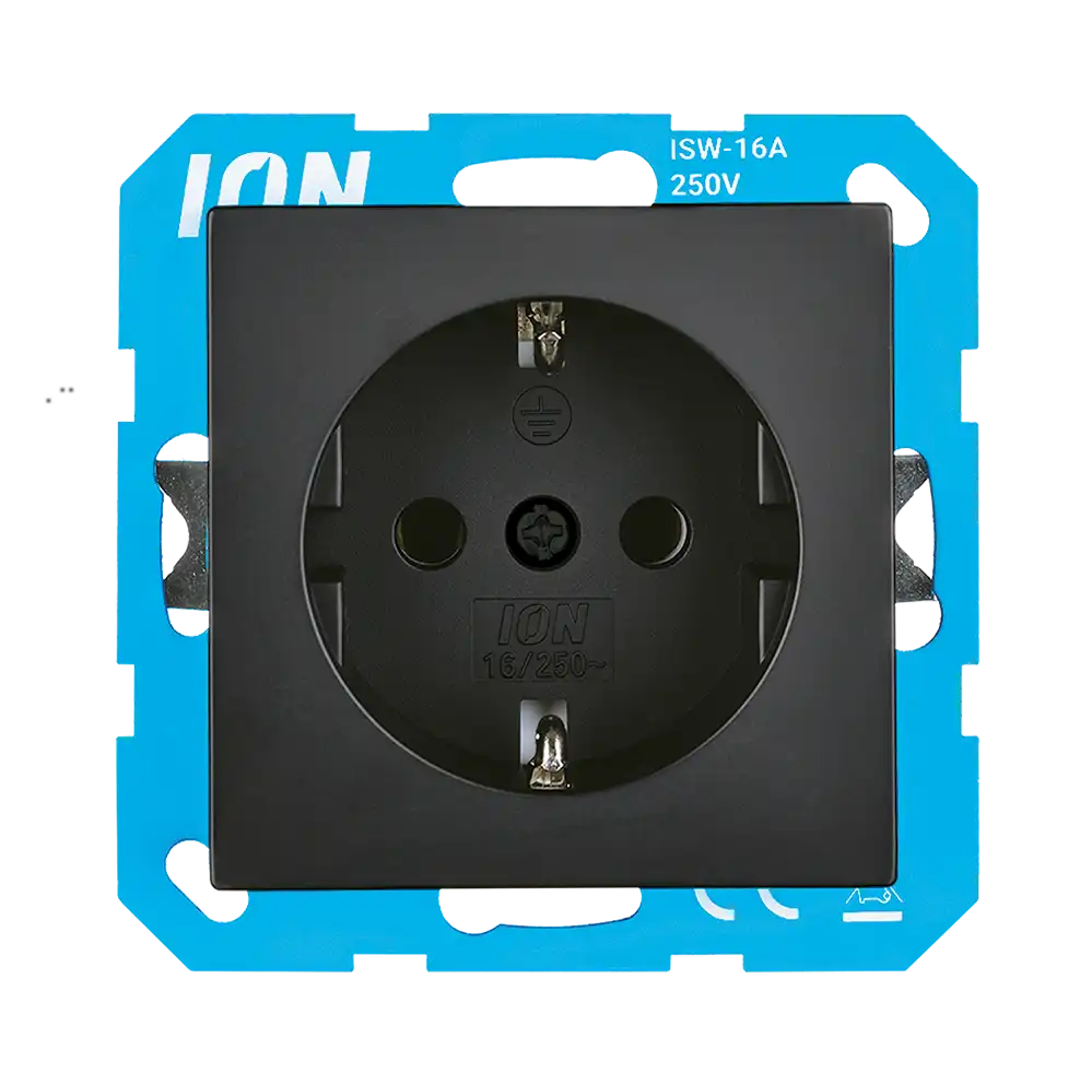 Ion Industries V1/J1 - 2 prises latérales (version néerlandaise) - noir mat