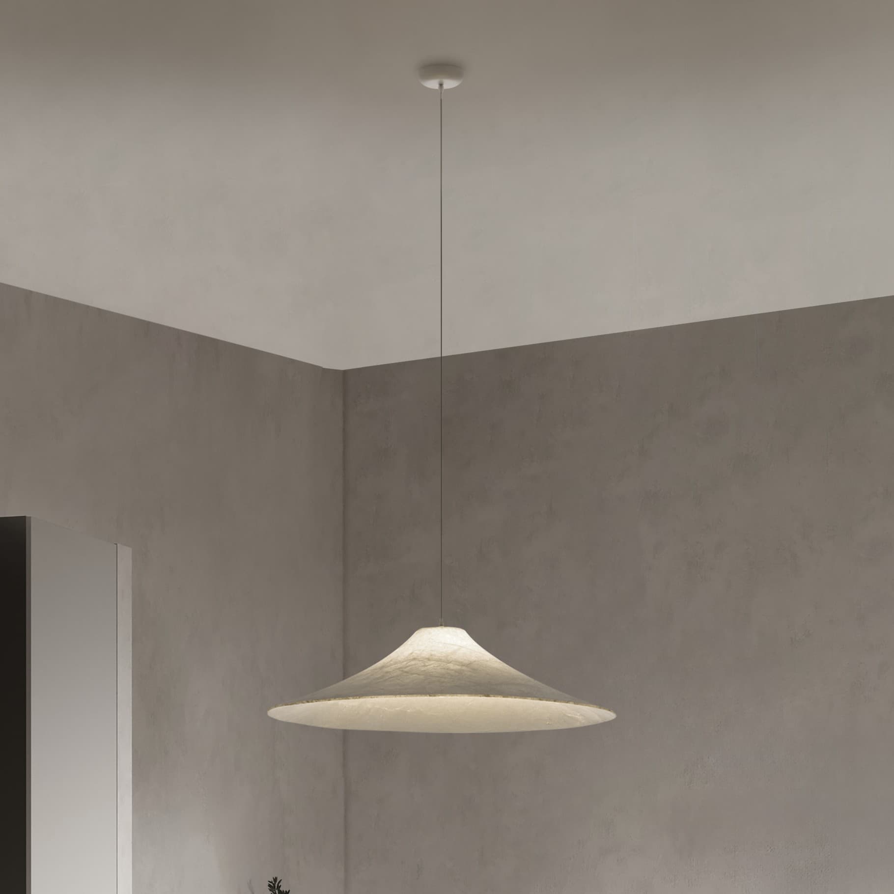 Nova Luce Oket - lampe suspendue - Ø cm - blanc sablé