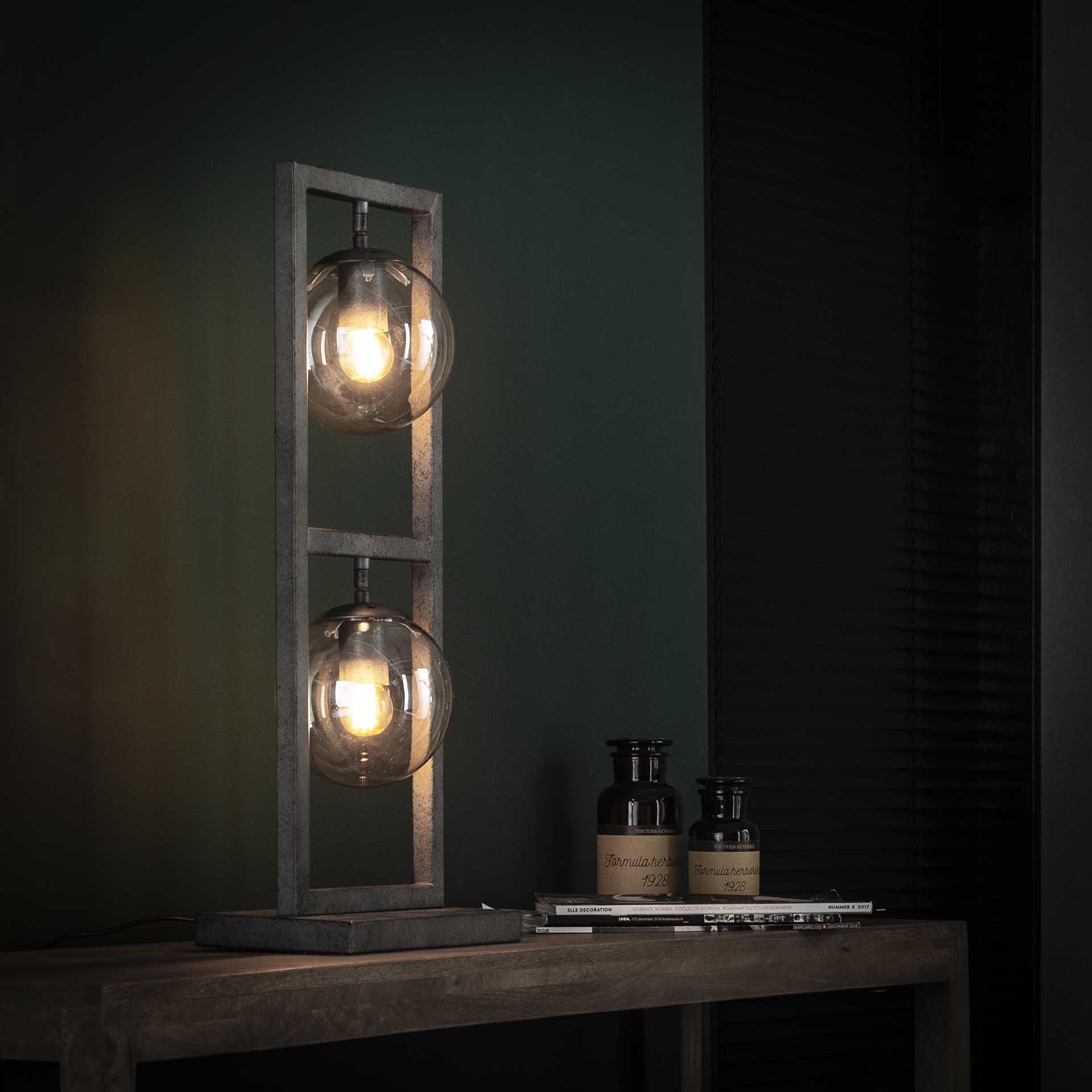 Vico Tower - lampe de table - - argent ancien