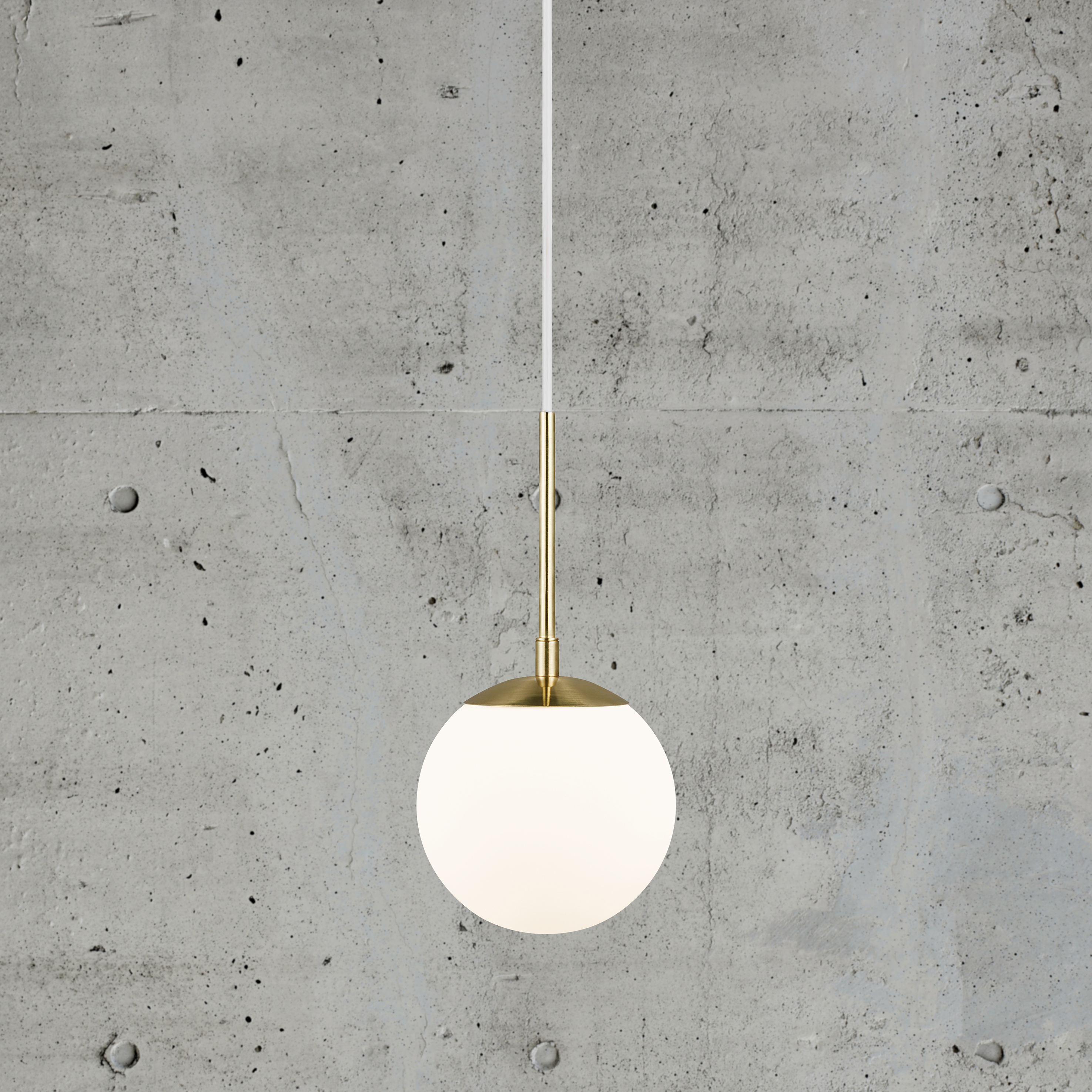 Nordlux Grant - lampe suspendue - Ø cm - laiton et blanc opale