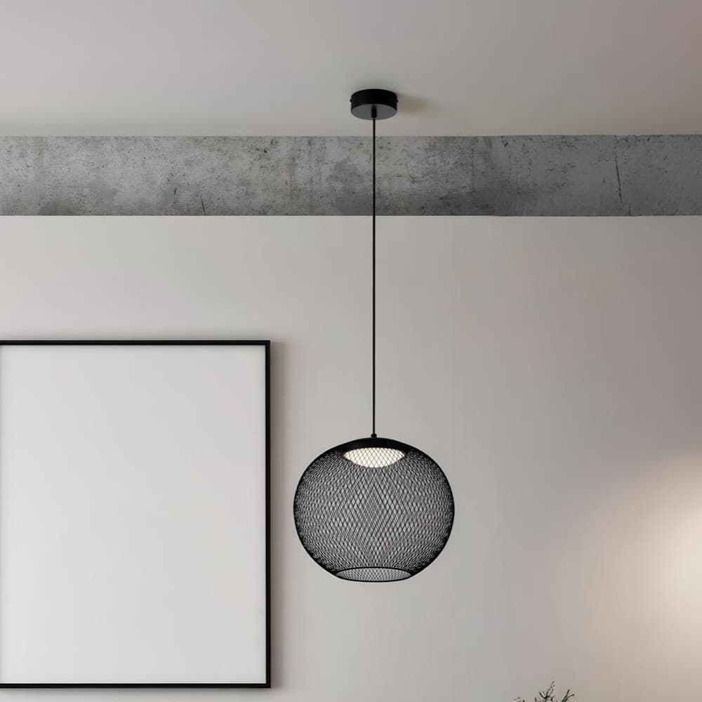 Nova Luce Kinetic - lampe suspendue - Ø cm - 19W LED inclus - noir mat