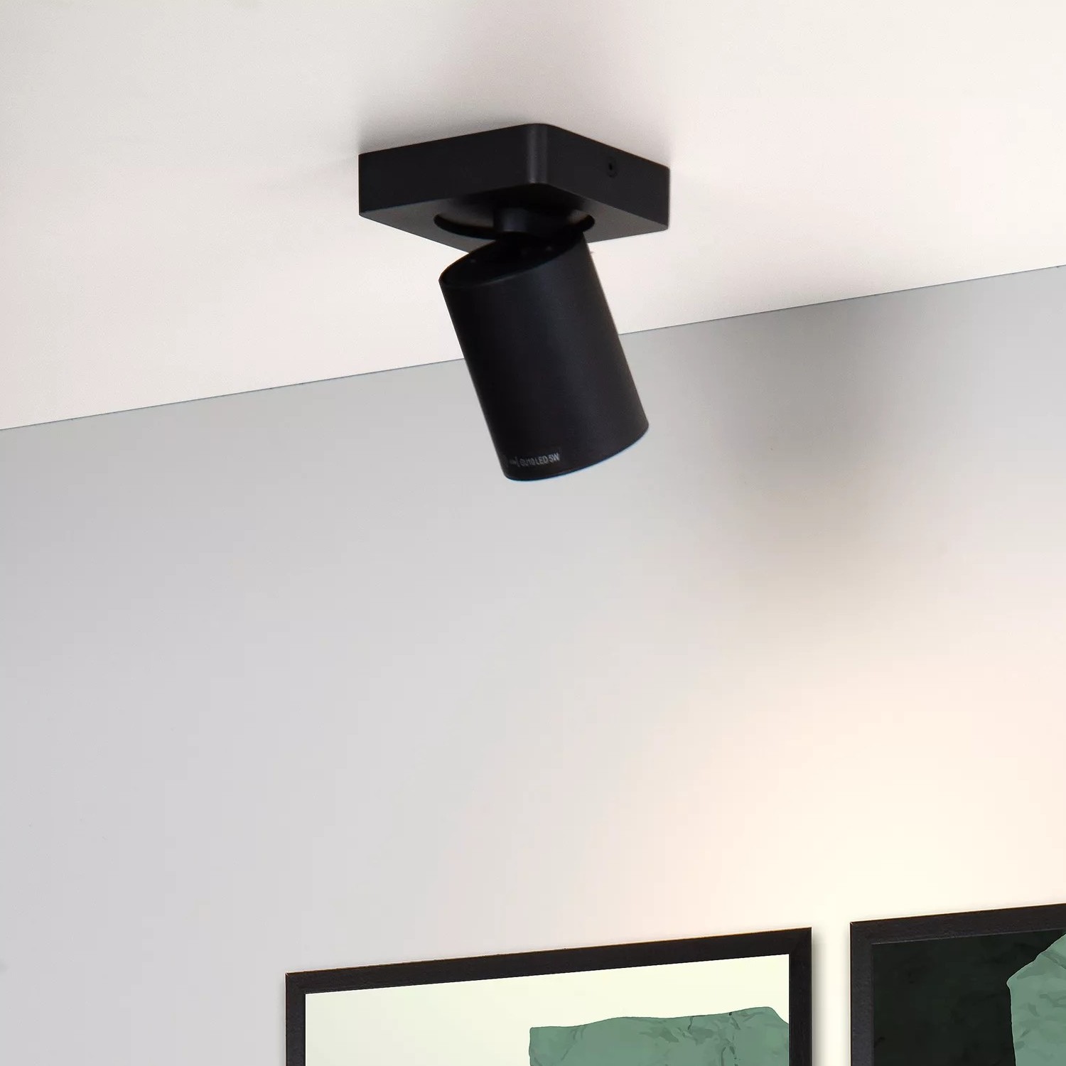 Lucide Nigel - spot en saillie - x 11,3 cm - 5W dimmable inclus - dim to warm - noir